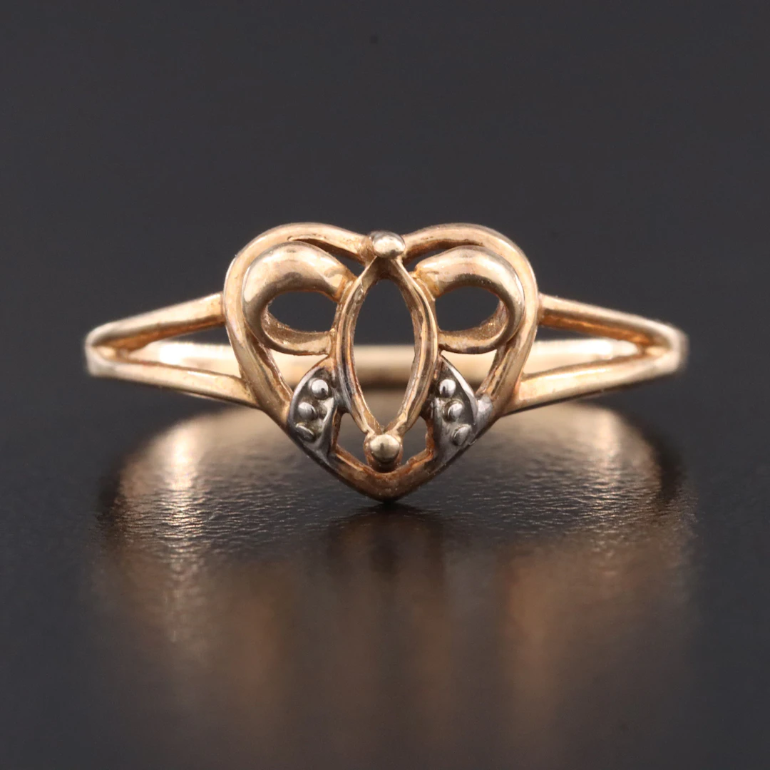 10K Heart Ring Mounting