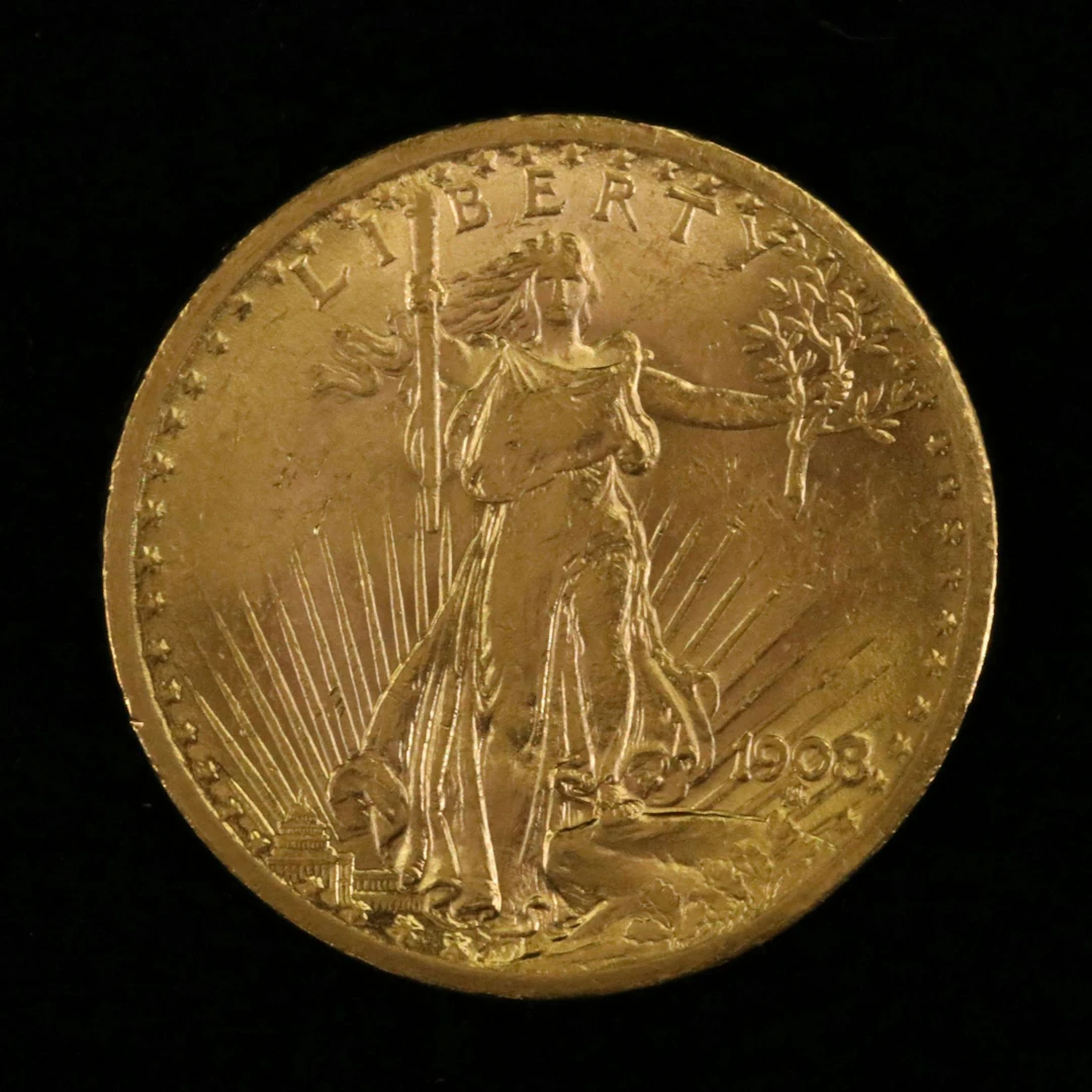 1908 St. Gaudens $20 Gold Coin
