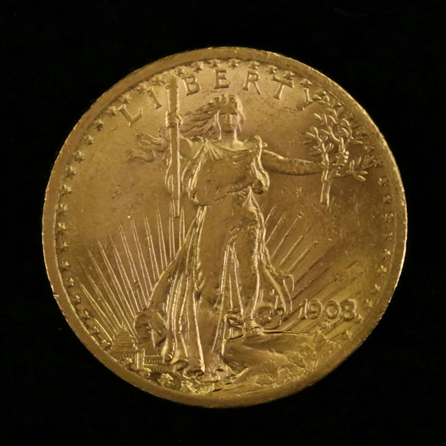 1908 St. Gaudens $20 Gold Coin