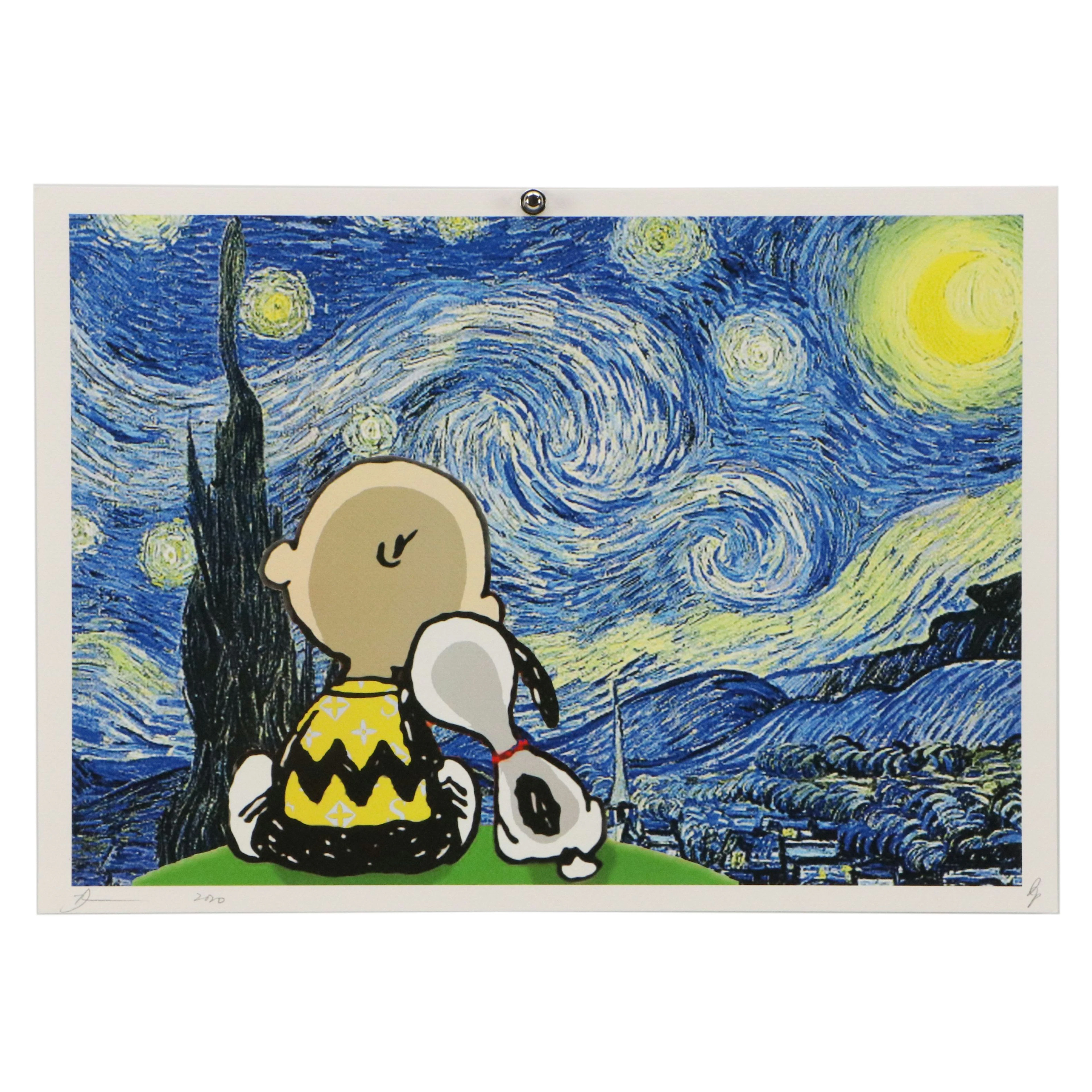 Death NYC Pop Art Graphic Print Peanuts x Van Gogh, 2020