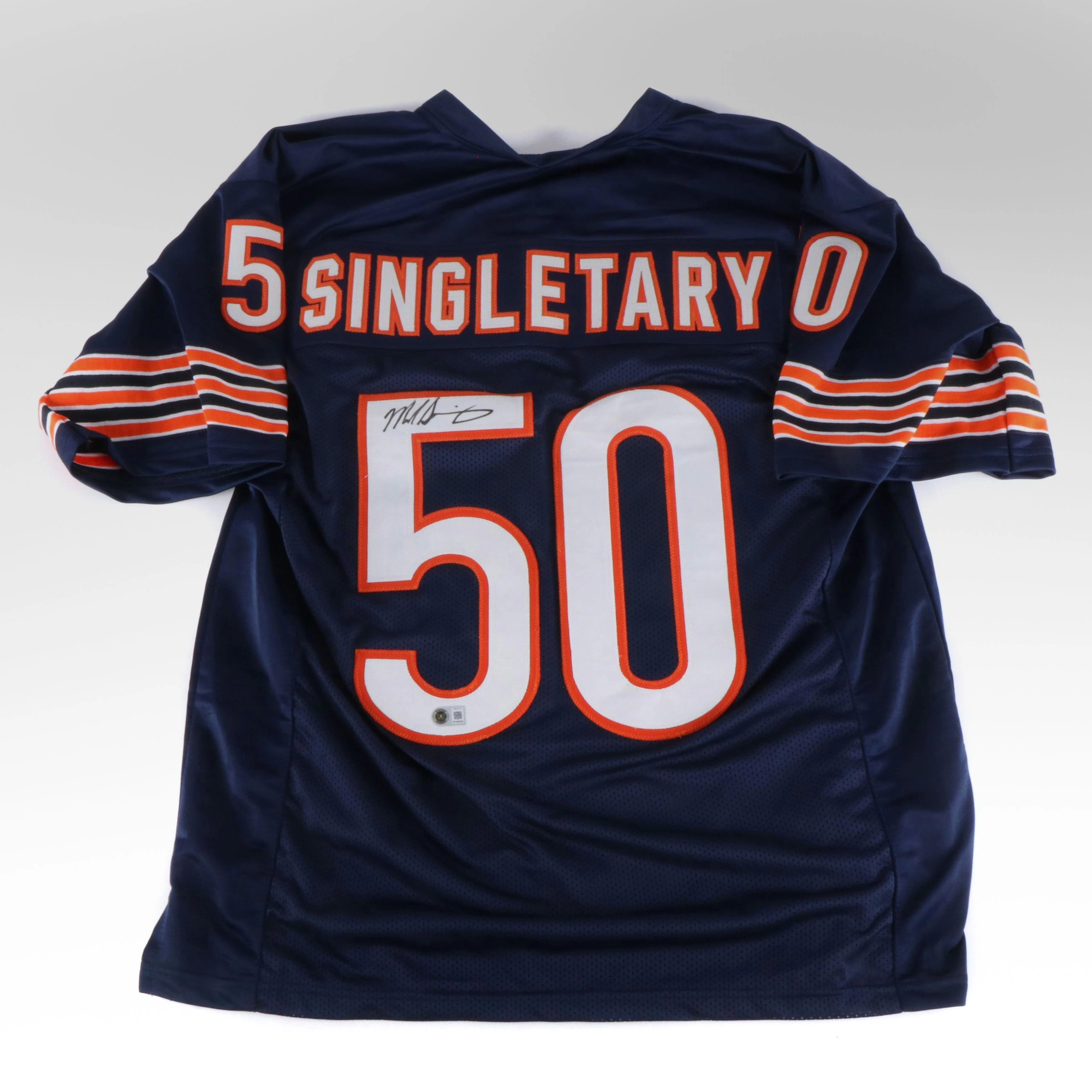Mike Singletary Signed Chicago Bears Football Jersey, Beckett