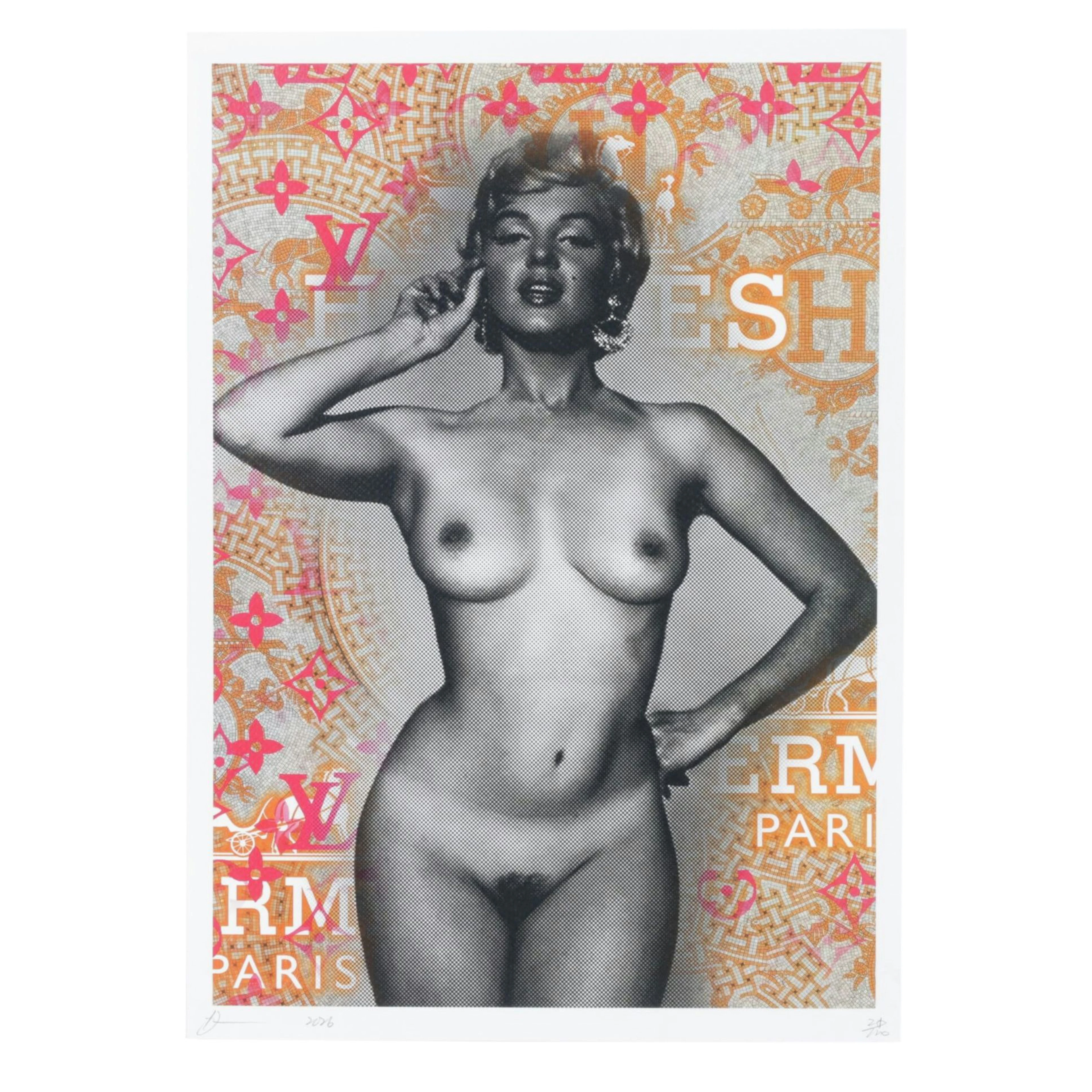 Death NYC Pop Art Graphic Print Homage to Hermes x Marilyn Monroe, 2026