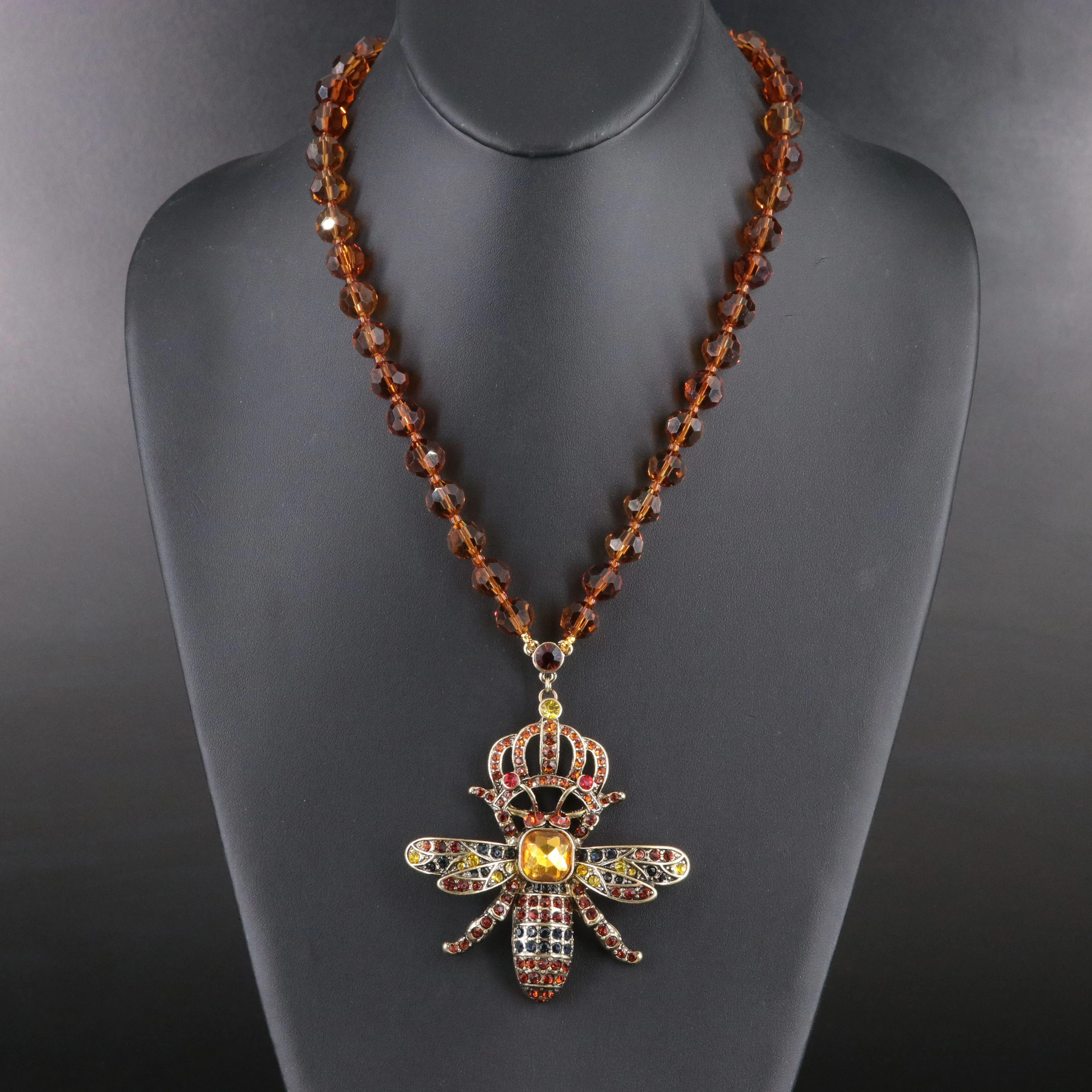 Heidi Daus Crystal "Queen Bee" Necklace