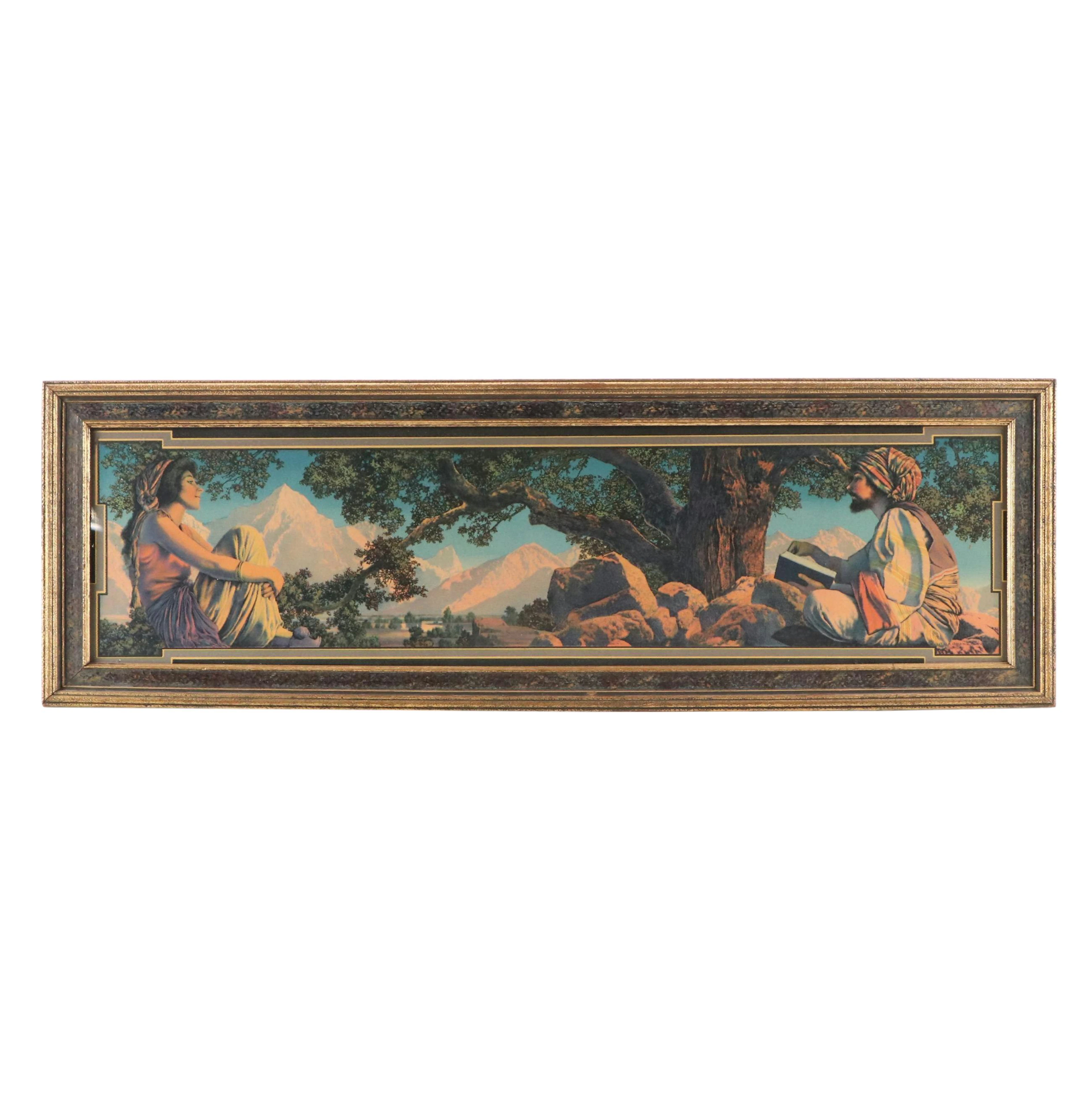Maxfield Parrish Offset Lithograph "Rubaiyat," 1917