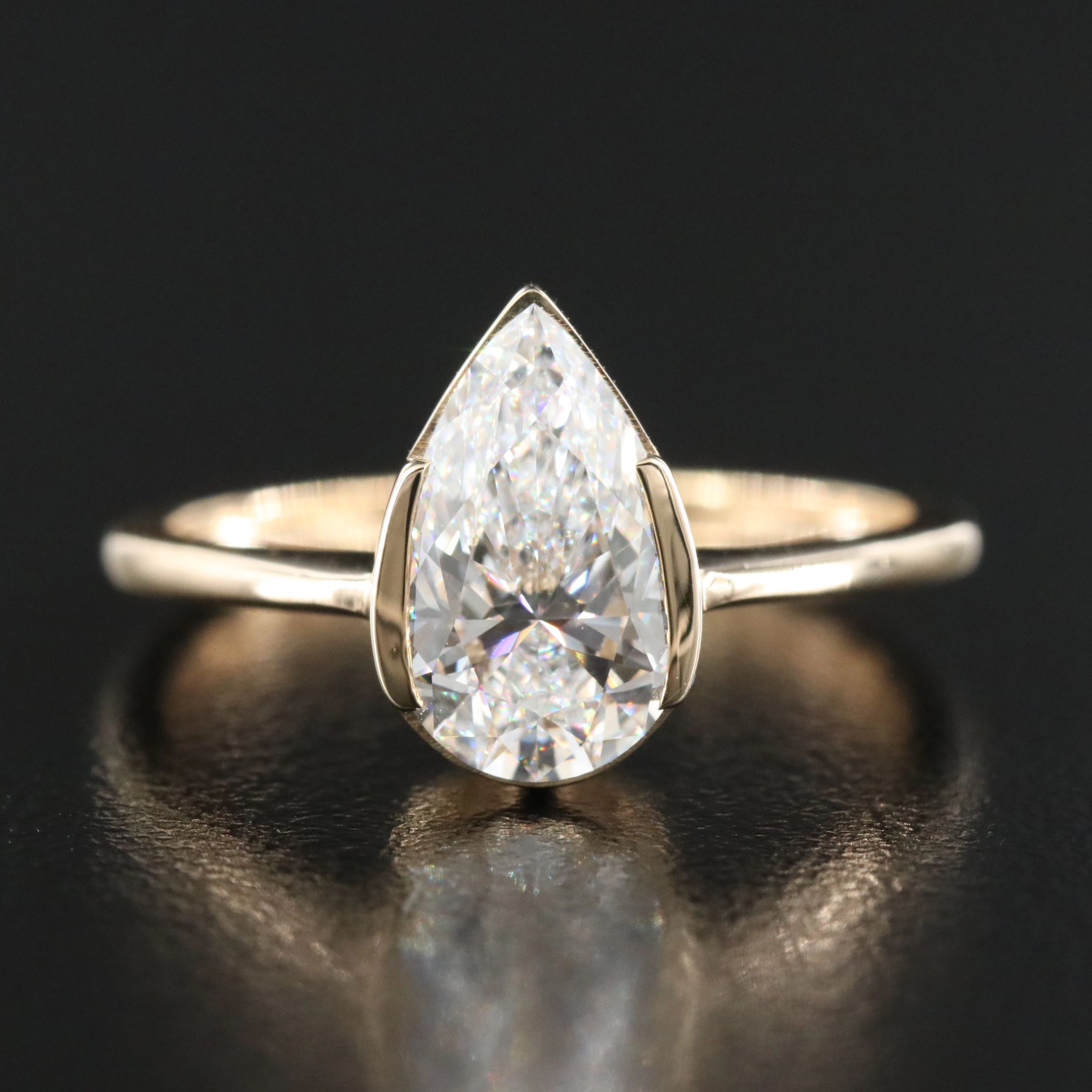 14K 1.49 CT Lab Grown Diamond Solitaire Ring with IGI Report