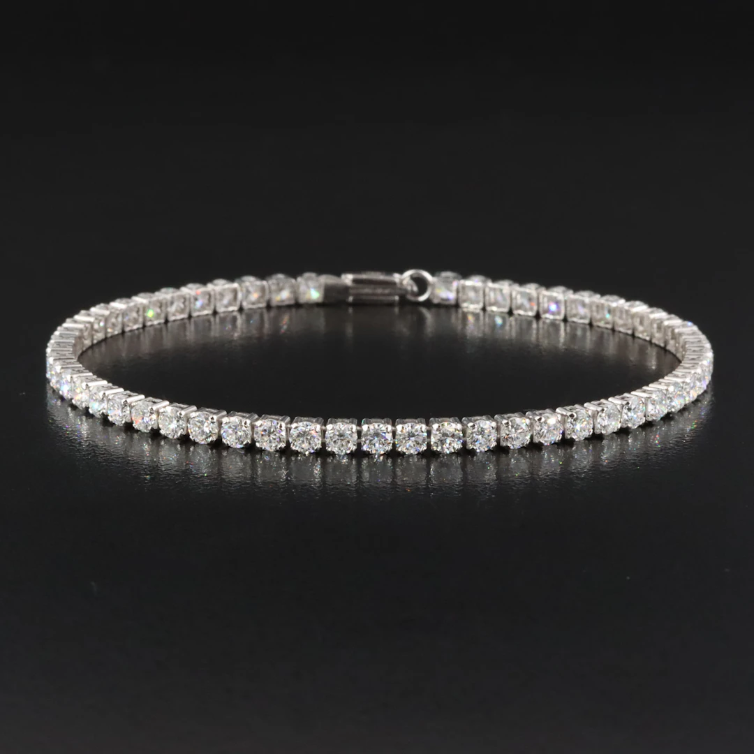 14K 5.03 CTW Lab Grown Diamond Line Bracelet with IGI Report