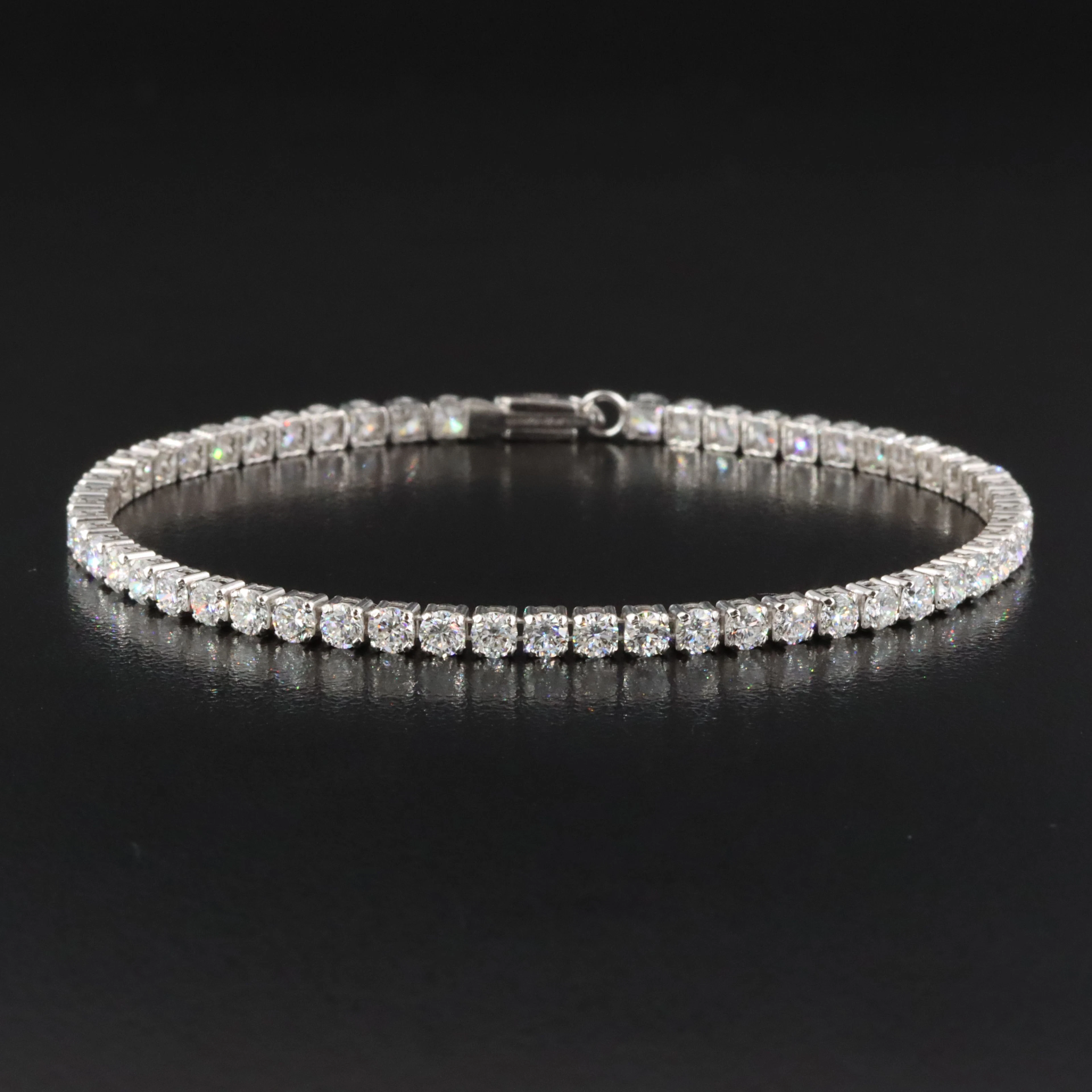 14K 5.03 CTW Lab Grown Diamond Line Bracelet with IGI Report