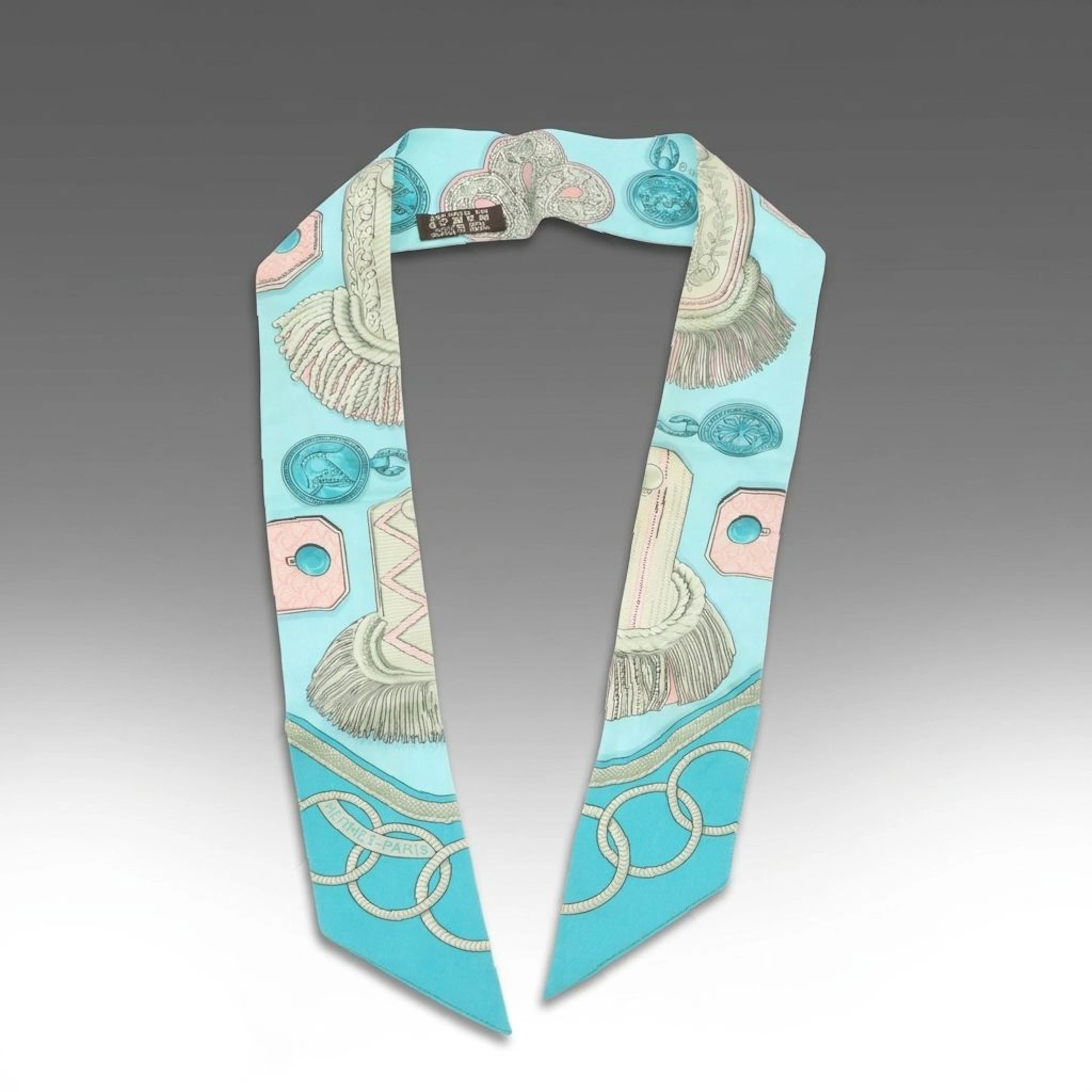 Hermès "Epaulettes de Gala" Silk Twilly