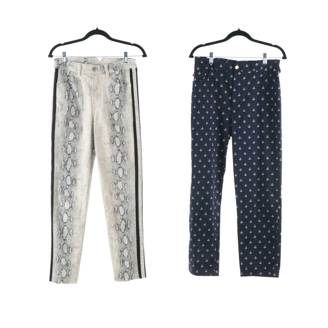 Gianni Bini Snakeskin Print and Lauren Ralph Lauren Anchor Print Stretch Jeans
