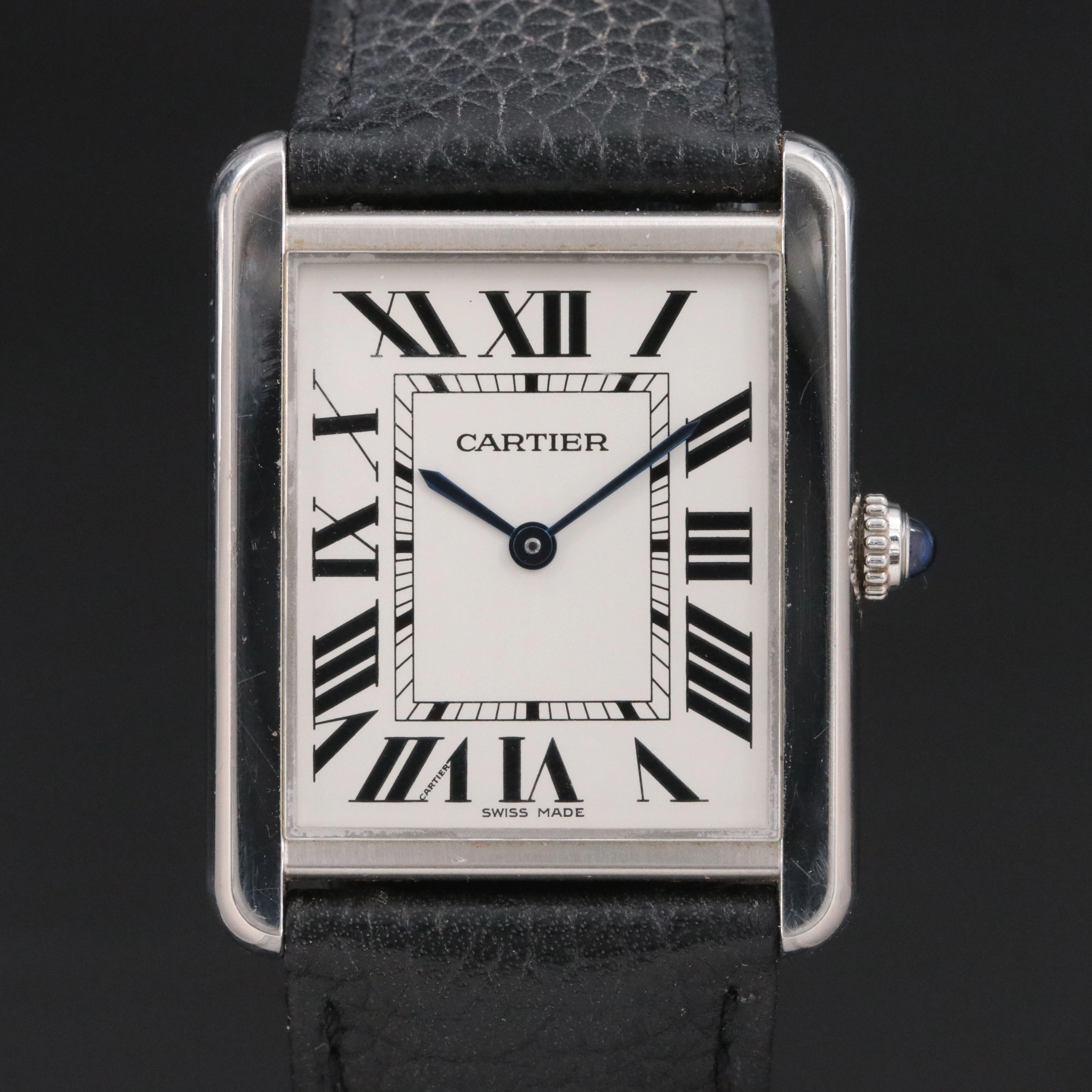 Cartier Tank Solo Large Steel Quartz Watch Model 3169