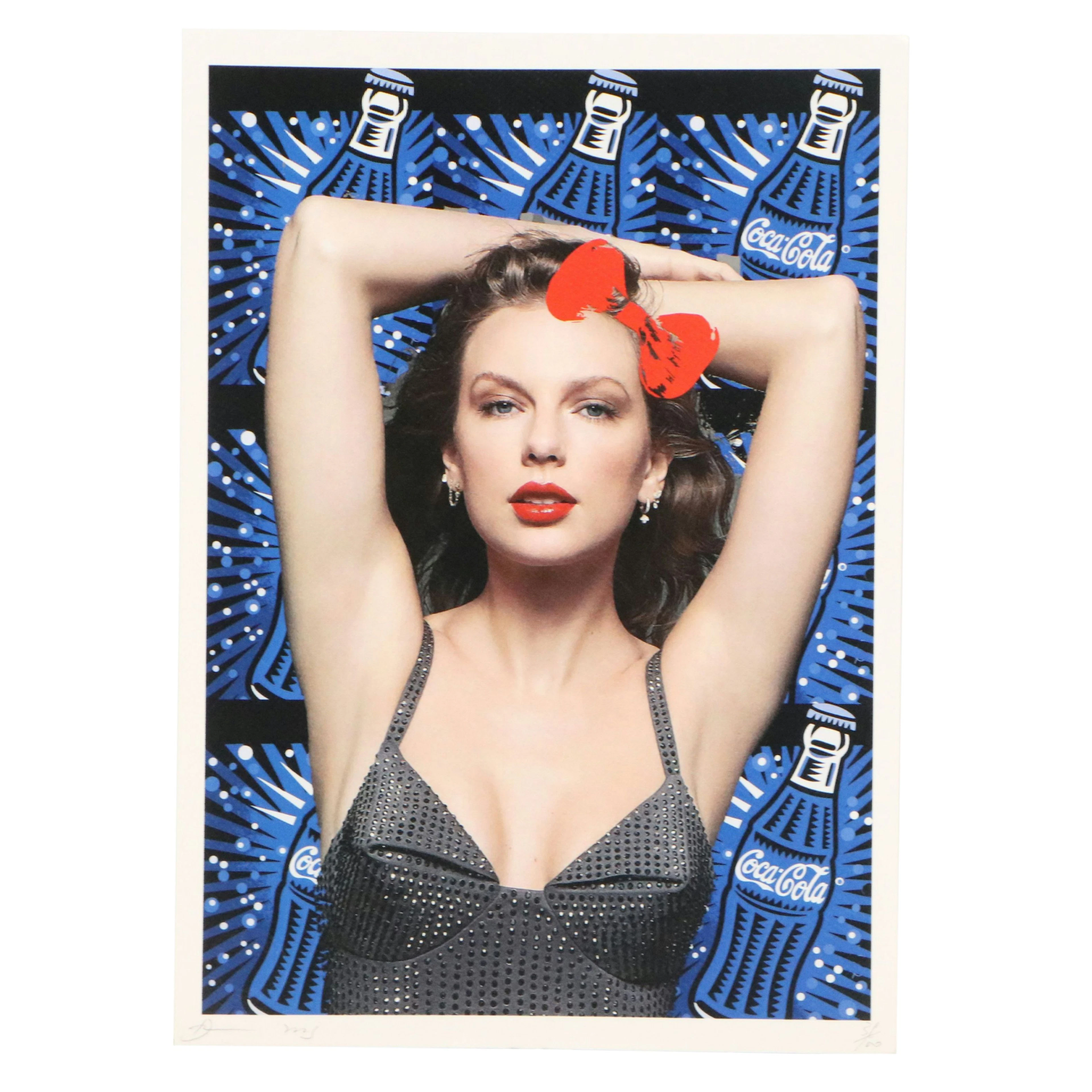 Death NYC Graphic Print of Taylor Swift x Coca-Cola x Hello Kitty, 2023