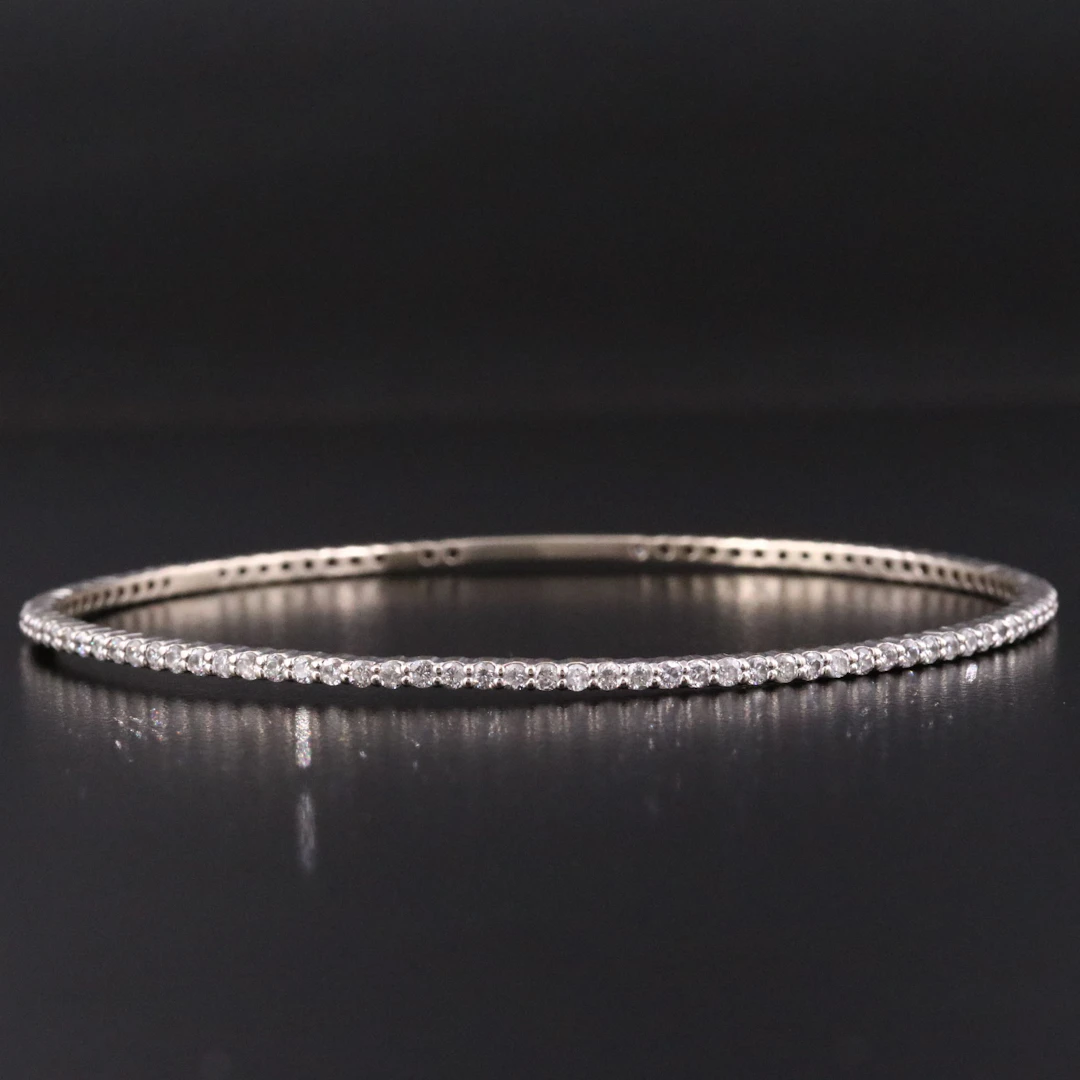 14K 2.90 CTW Diamond Bangle Bracelet
