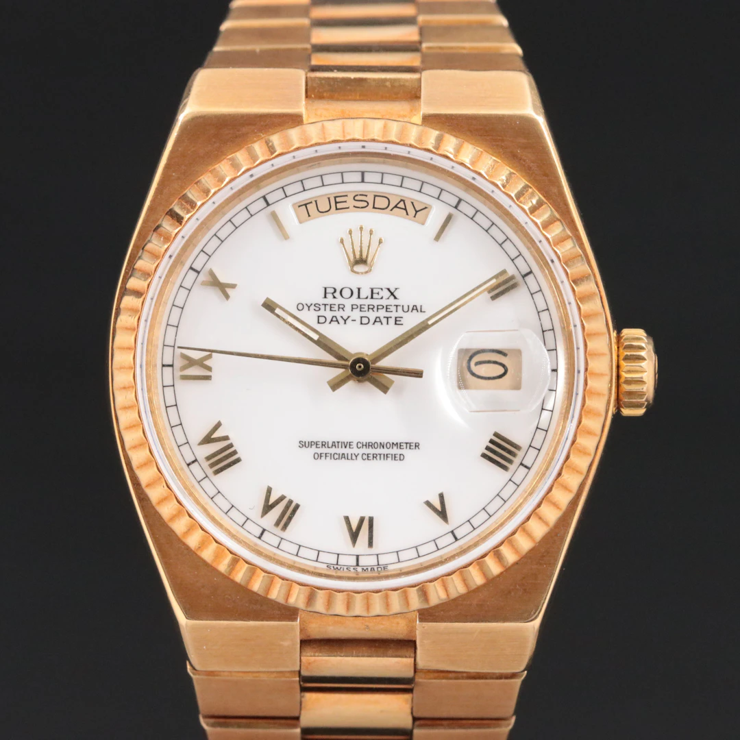 18K 1985 Rolex Oysterquartz Day-Date Model 19018 Watch