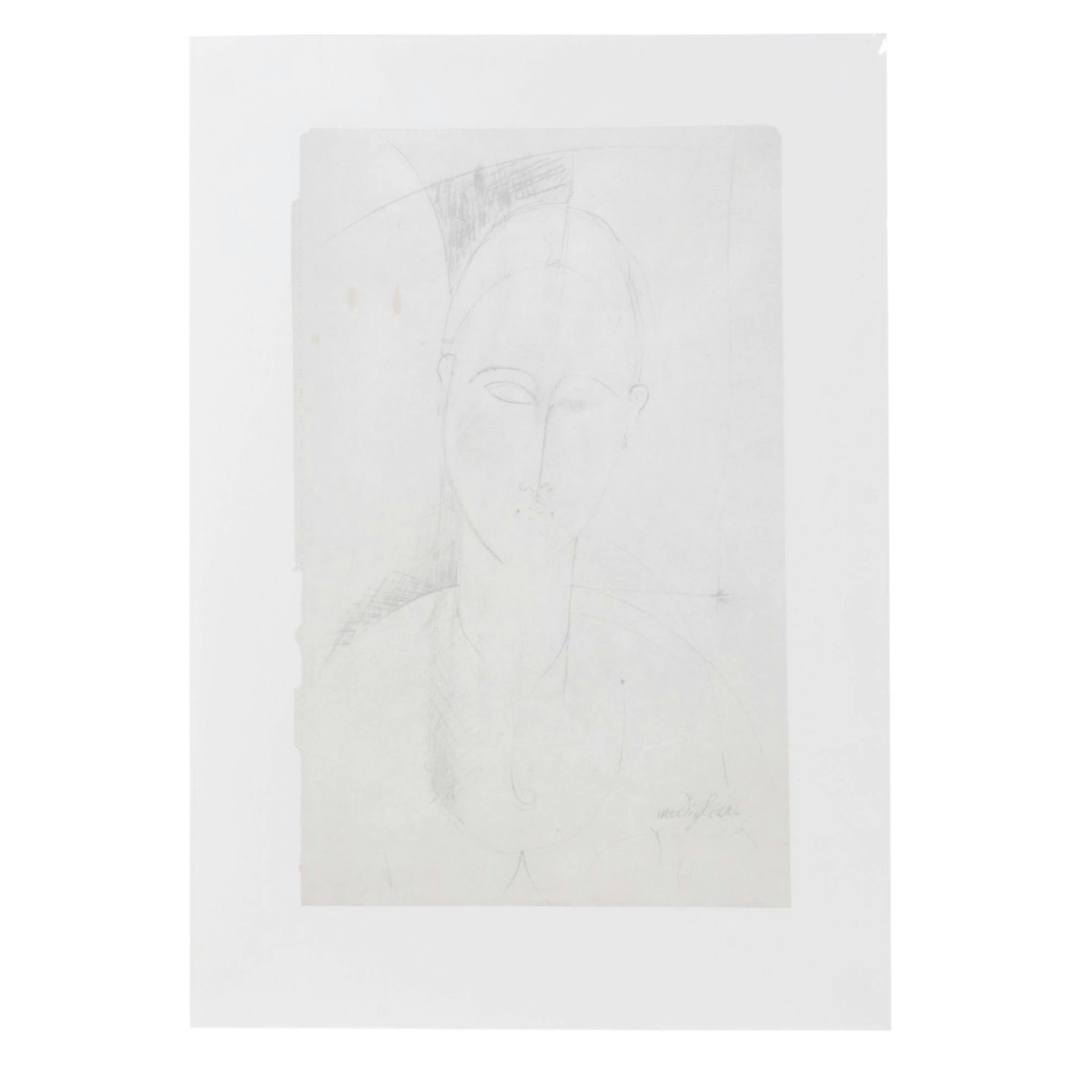 Offset Lithograph After Amedeo Modigliani "Ritratto di Donna"