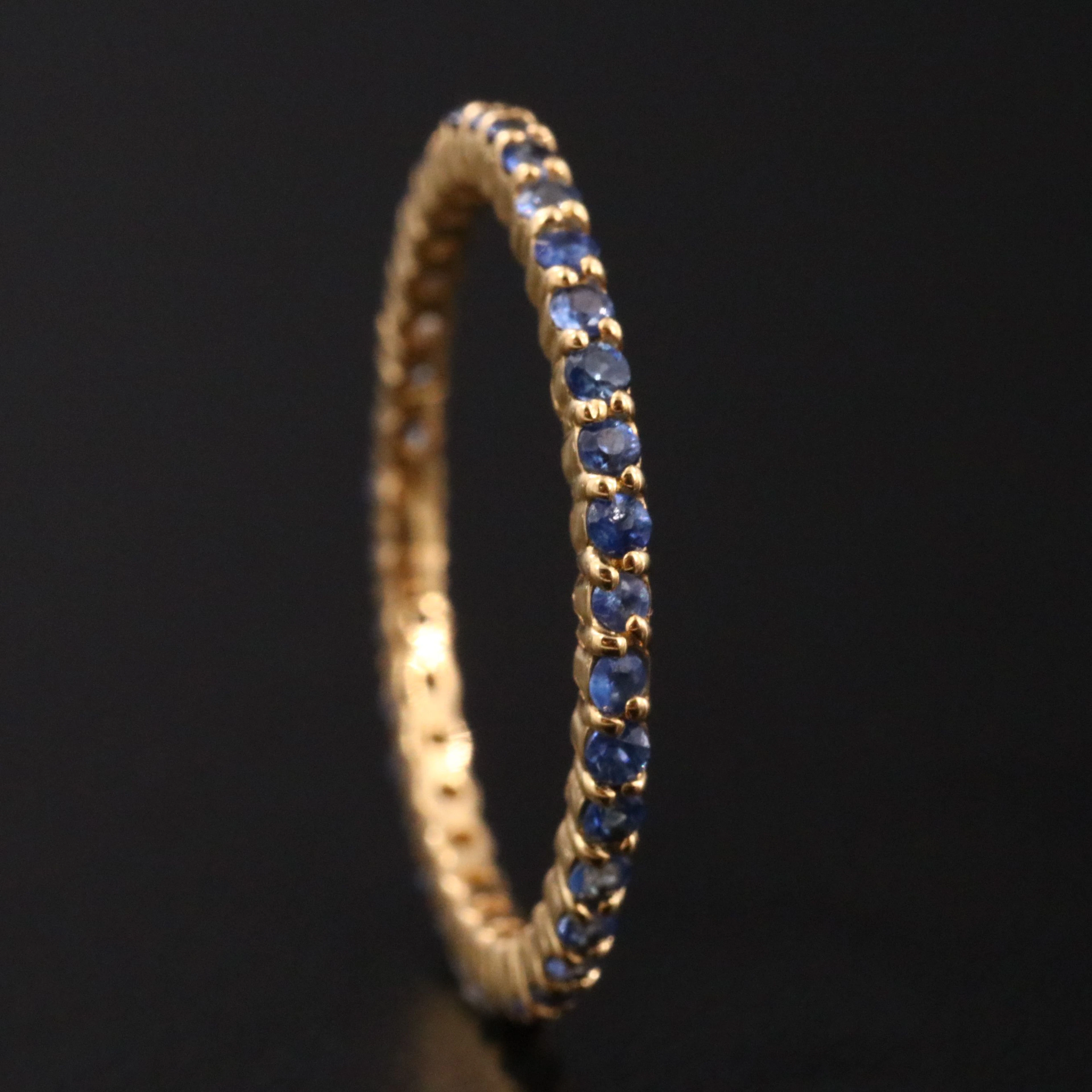 14K Sapphire Eternity Band