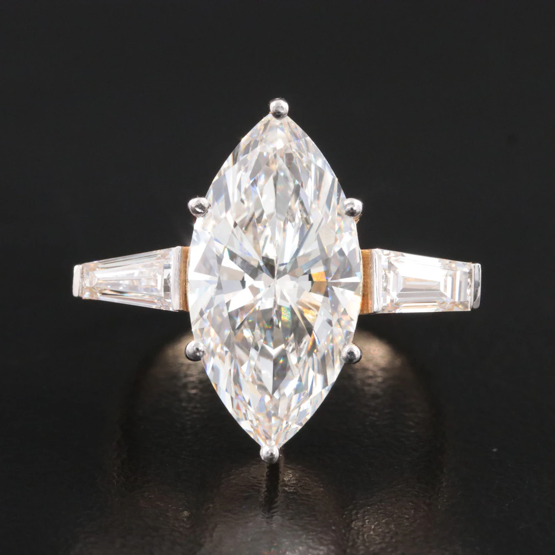 14K 6.87 CTW Lab Grown Diamond Ring with IGI Report
