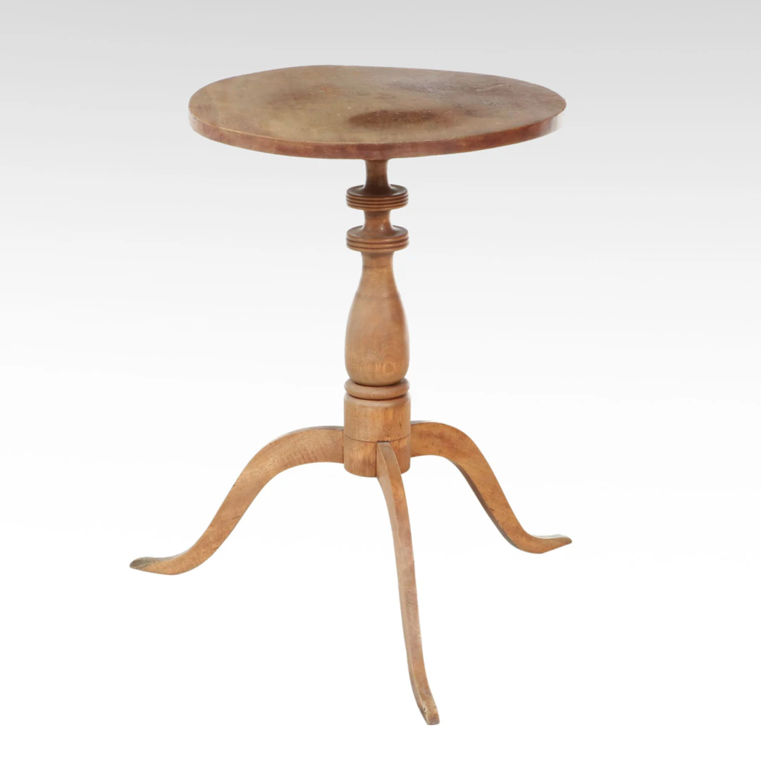 Federal Style Cherry Candlestand, 20th Century