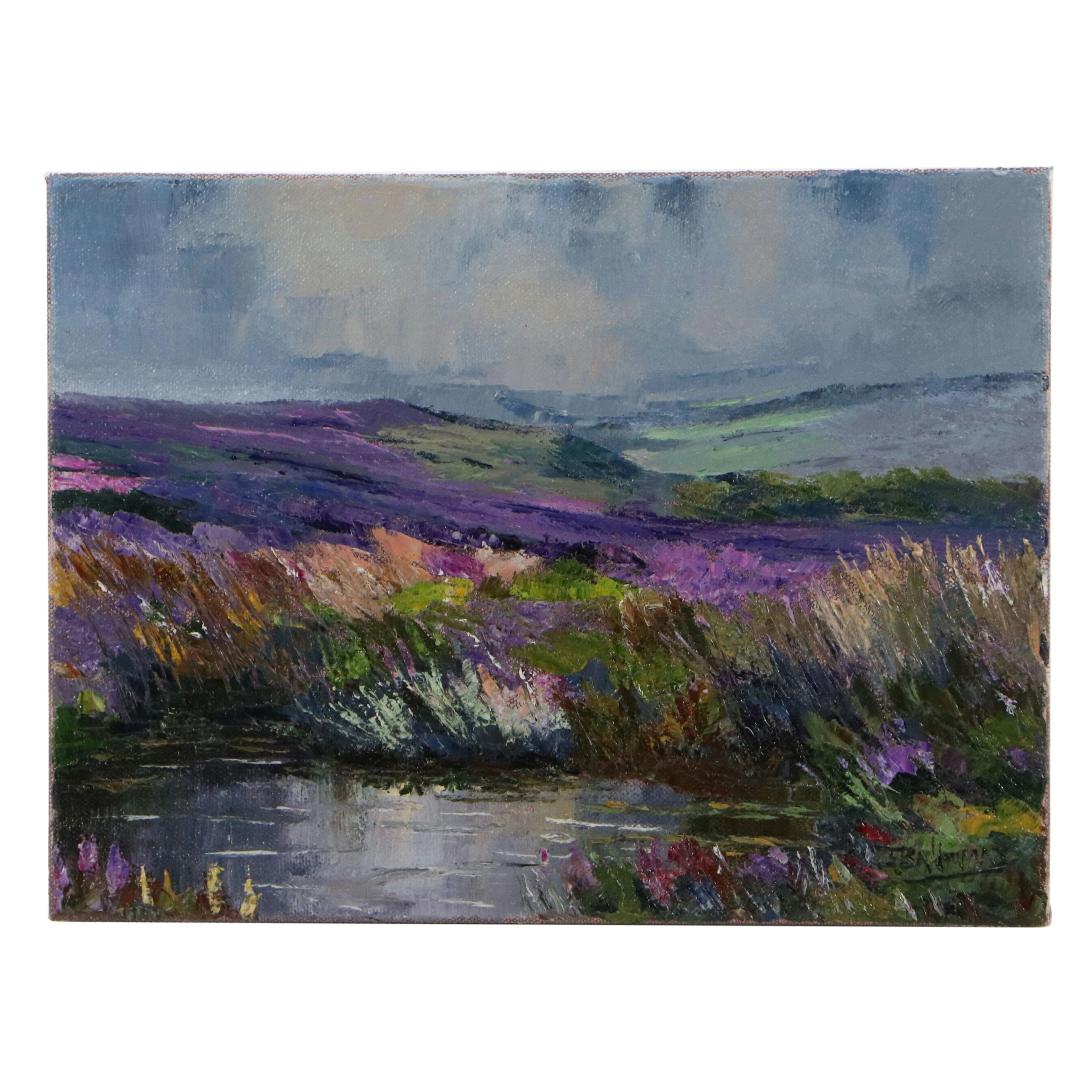James Baldoumas Oil Painting "Heather Reflections," 2026