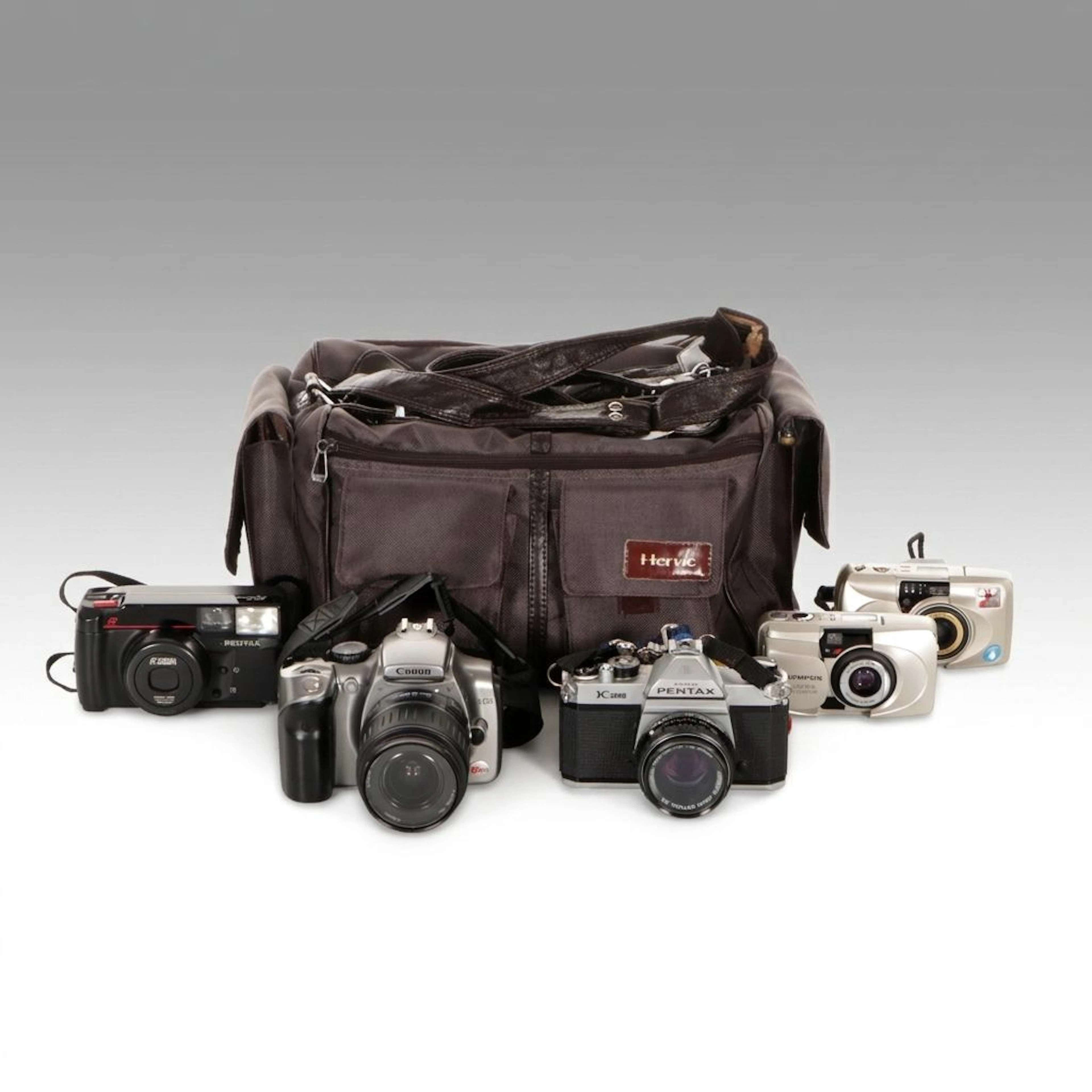 Asahi Pentax K1000, Canon Digital Rebel 300D, Point-and-Shoot Cameras and More