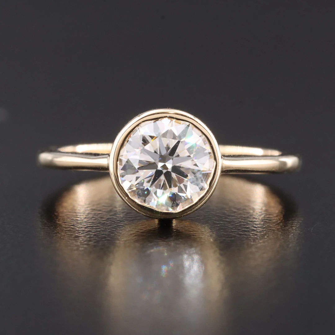 14K 1.21 CT Lab Grown Diamond Solitaire Ring with IGI Report
