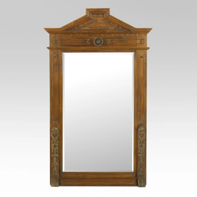 Eastlake Style Mahogany Wall Mirror, Late 19th to Early 20th Century