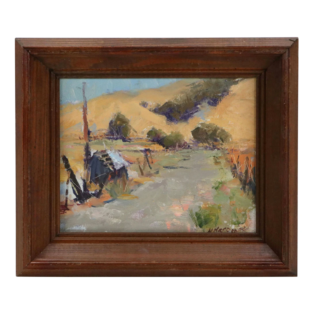 Nancy MacDonald Plein Air Landscape Oil Painting "Coyote Valley," Circa 2013