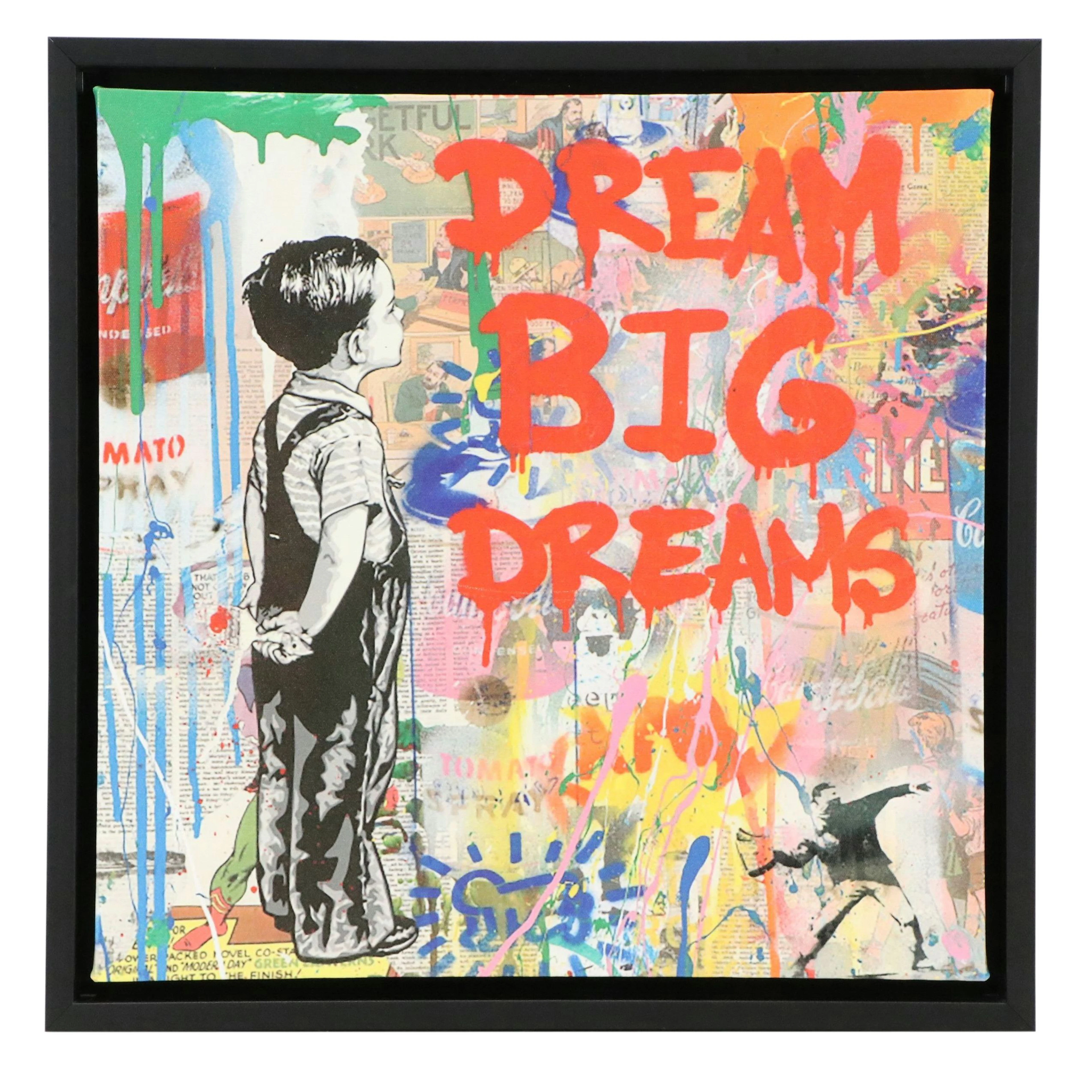 Street Art Style Giclée After Banksy "Dream Big Dreams," 21st Century