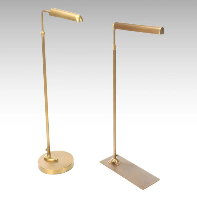 Restoration Hardware and Other MCM Pharmacy Style Floor Lamps, 21st C
