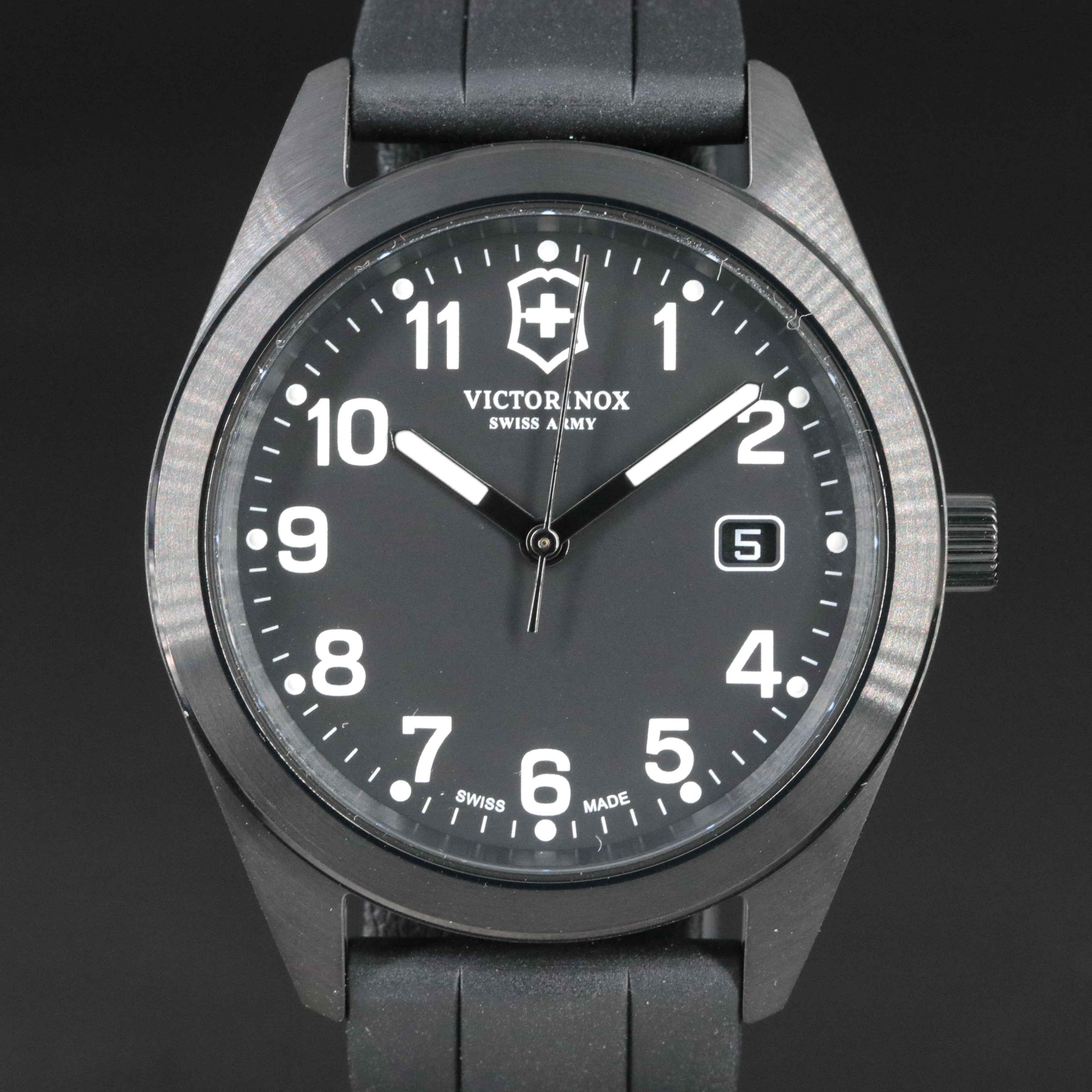 Victorinox Swiss Army Garrison 26071.CB Black 40mm PVD Steel Quartz Watch