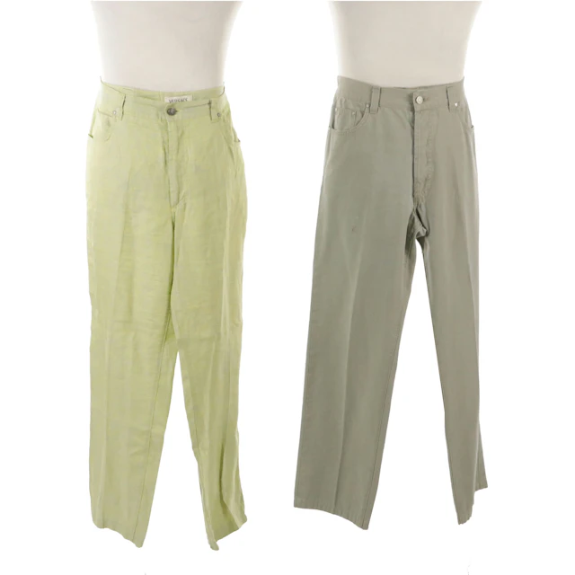 Men's Versace Jeans Couture Linen Zip-Fly and Cotton Button-Fly Pants, Vintage