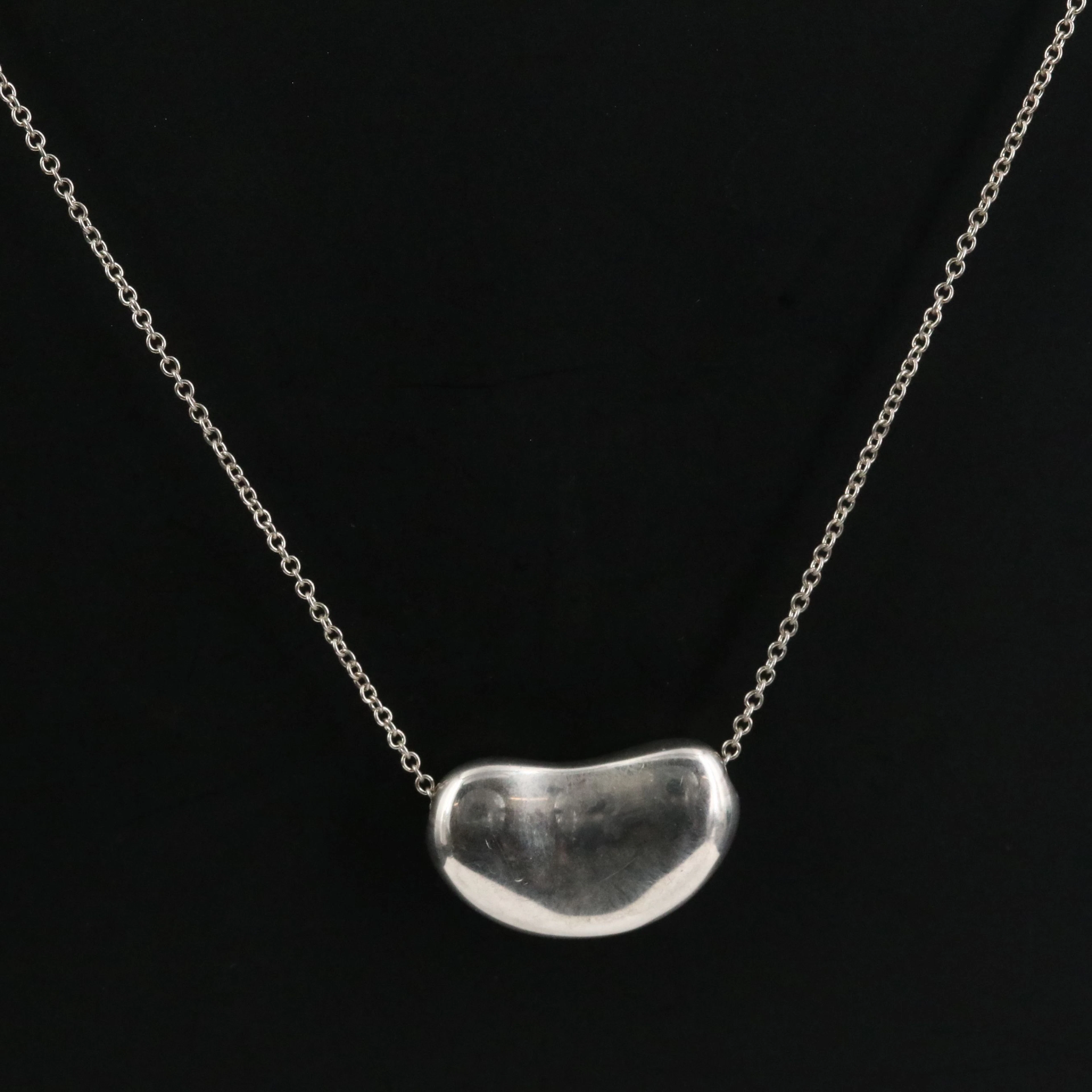 Elsa Peretti for Tiffany & Co. Sterling Bean Design Necklace