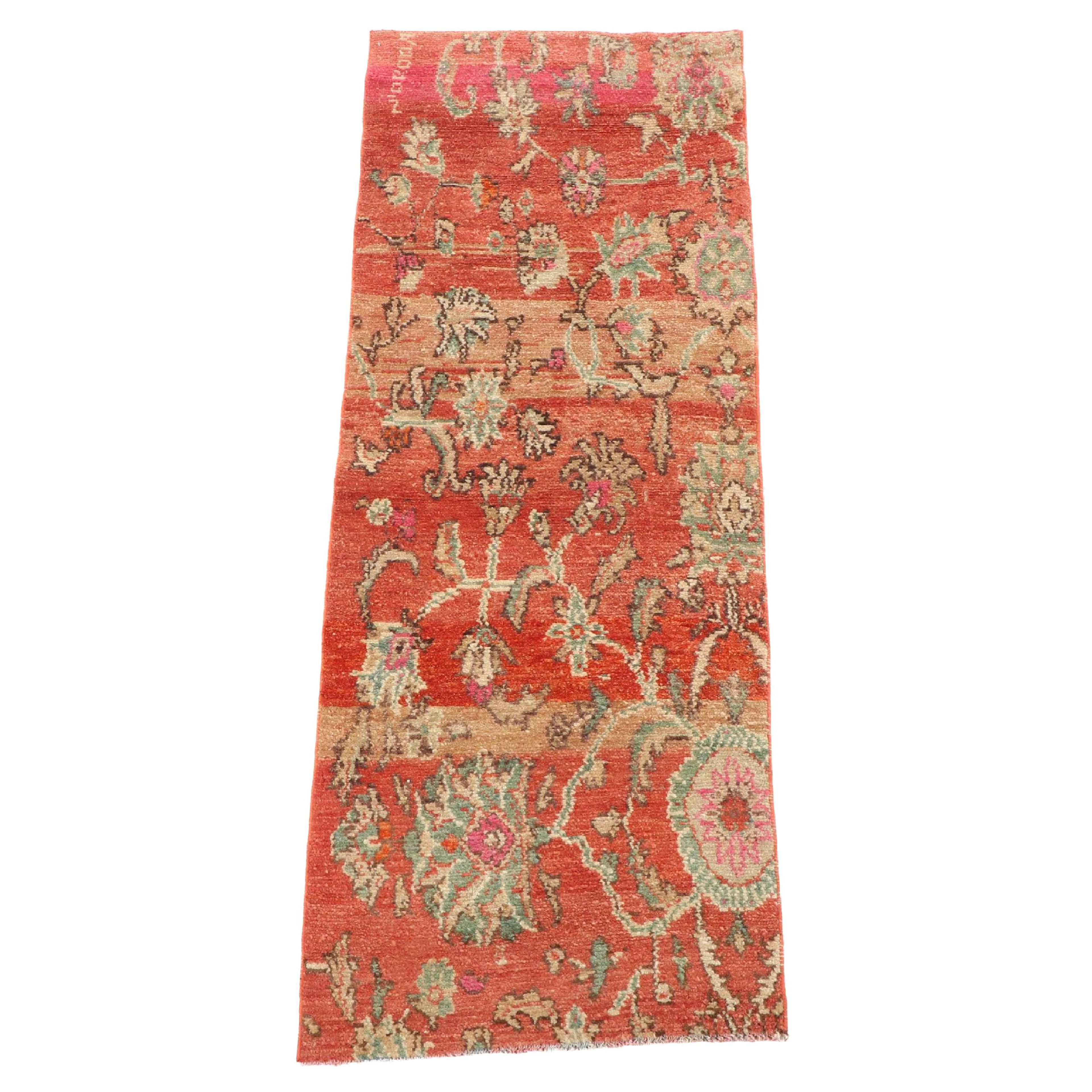 2'7 x 7'1 Hand-Knotted Persian Hamadan Carpet Runner