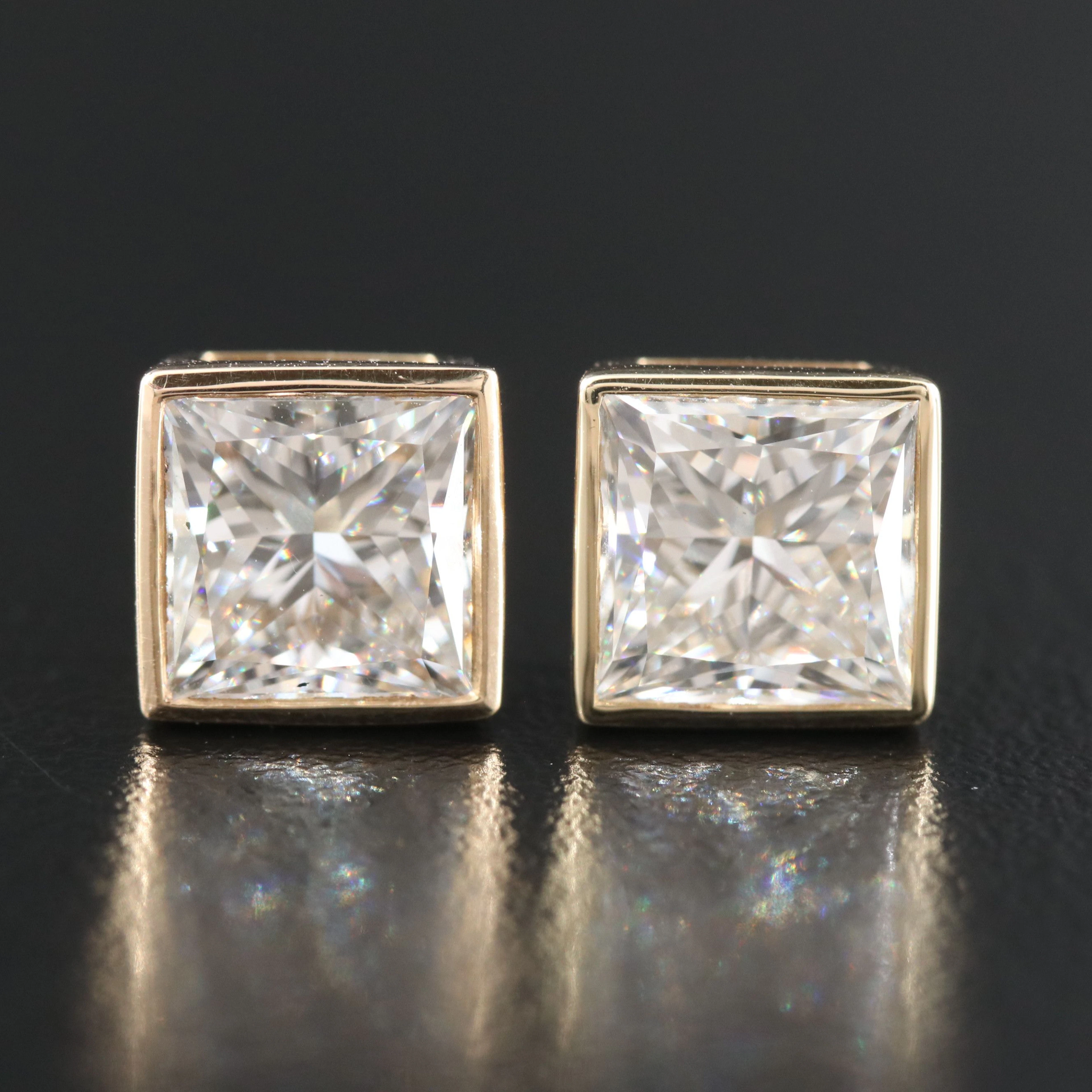 14K 4.11 CTW Lab Grown Diamond Earrings with IGI Reports