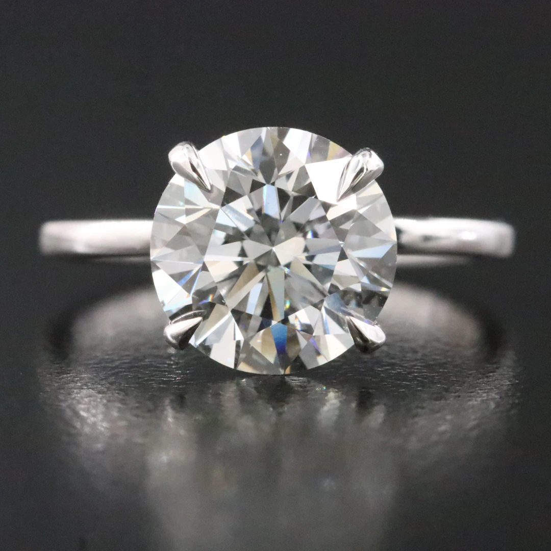 14K 2.97 CT Lab Grown Diamond Solitaire Ring with IGI Report