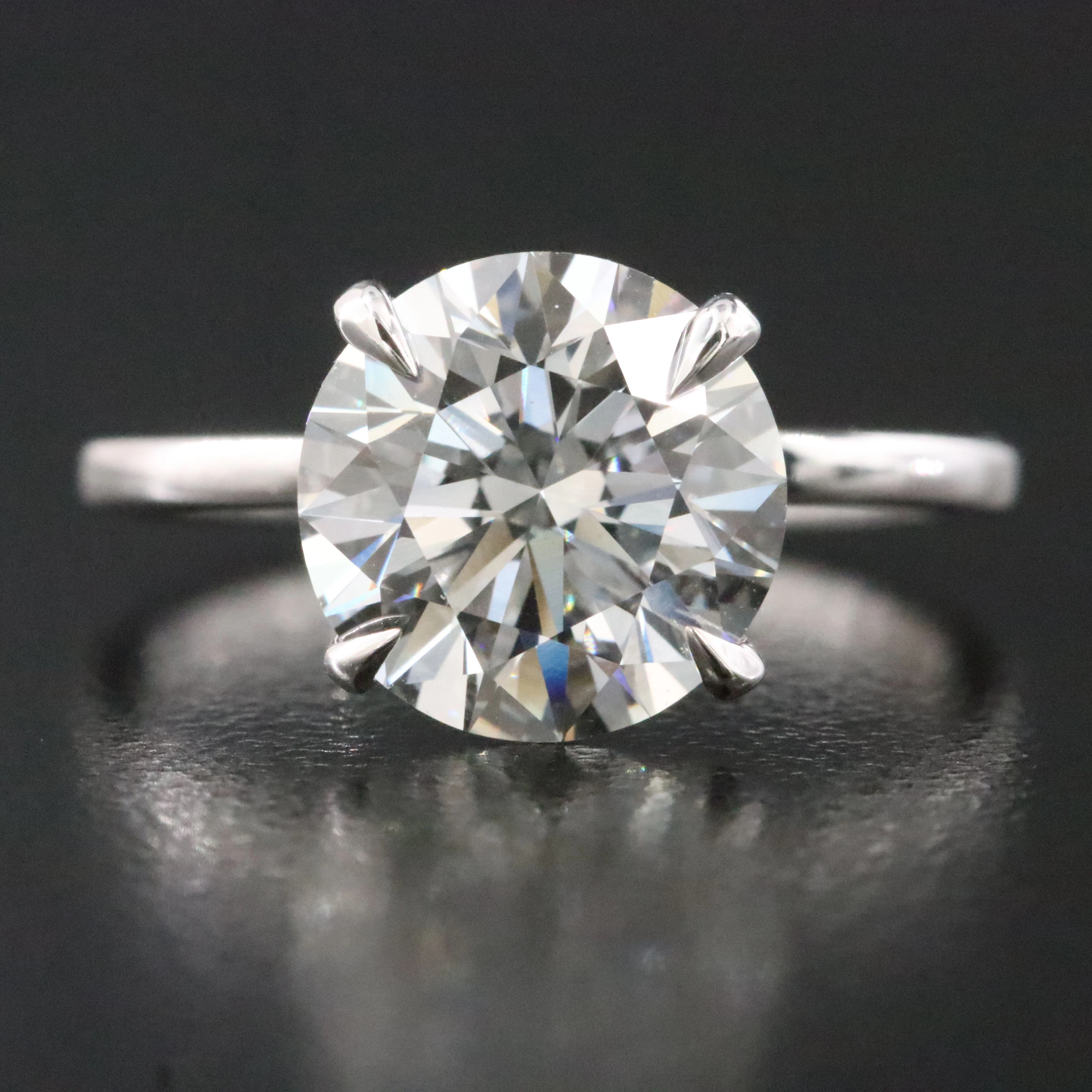 14K 2.97 CT Lab Grown Diamond Solitaire Ring with IGI Report