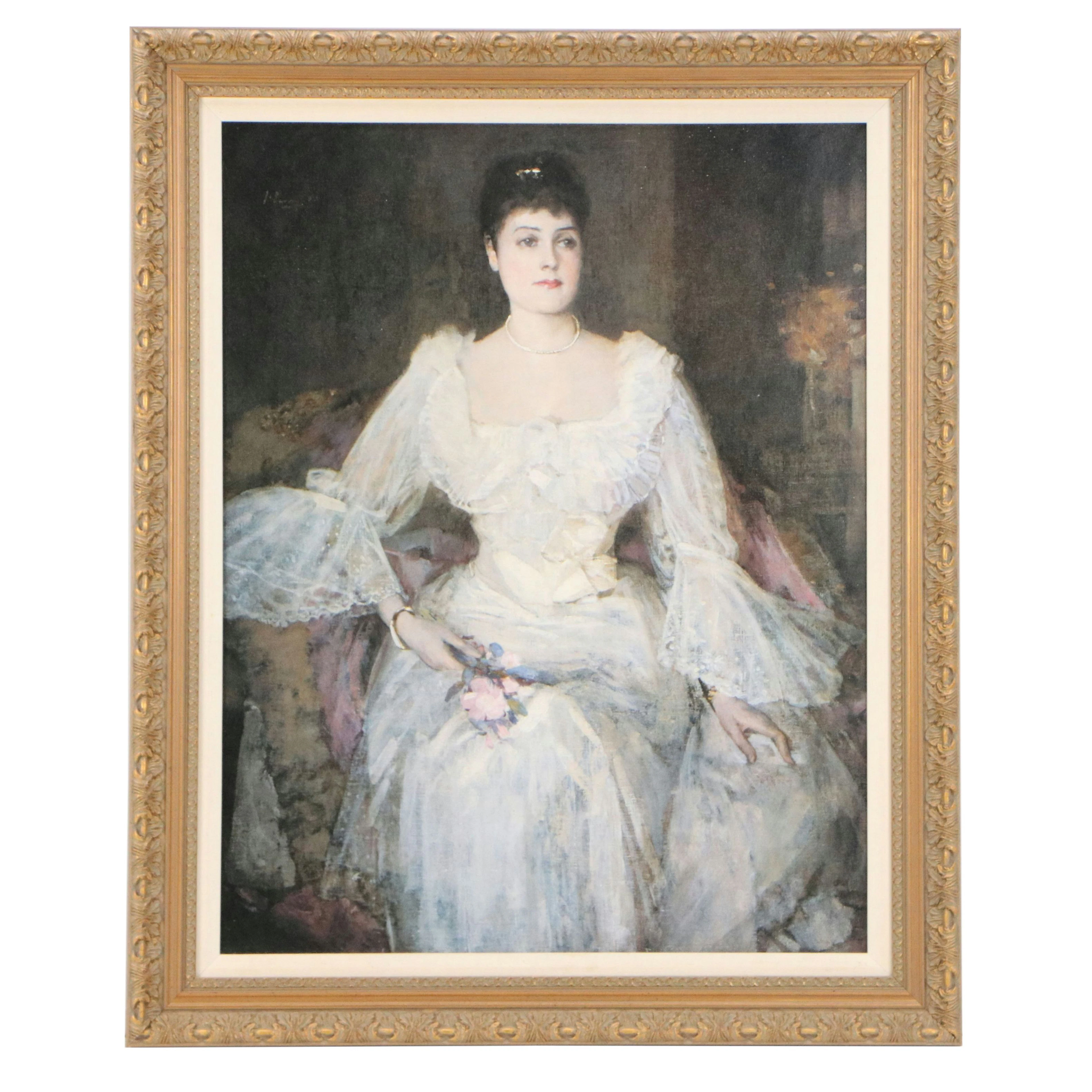 Offset Litho After Sir John Lavery "Portrait of Lady Lyle," Late 20th