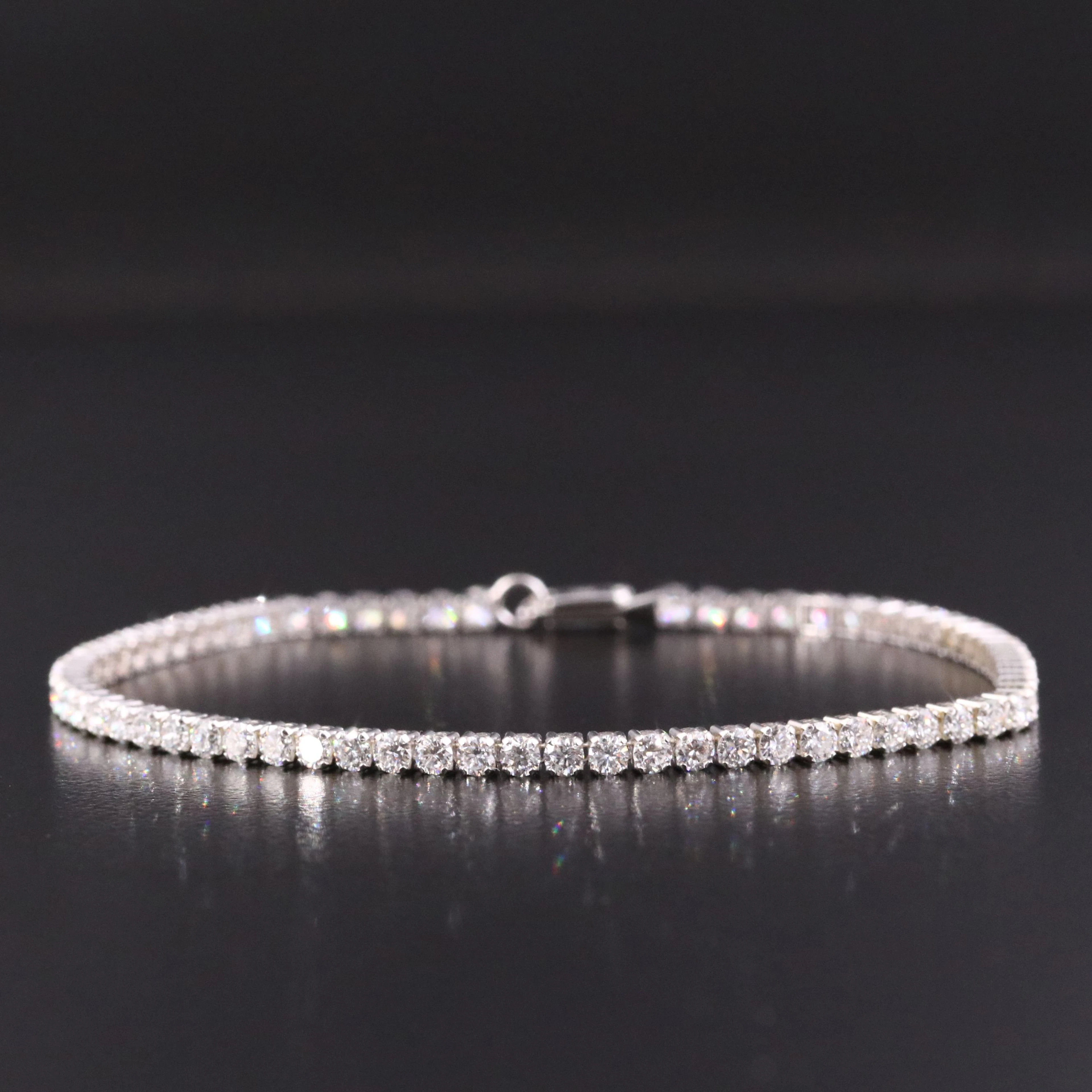 14K 3.28 CTW Lab Grown Diamond Line Bracelet with IGI Report