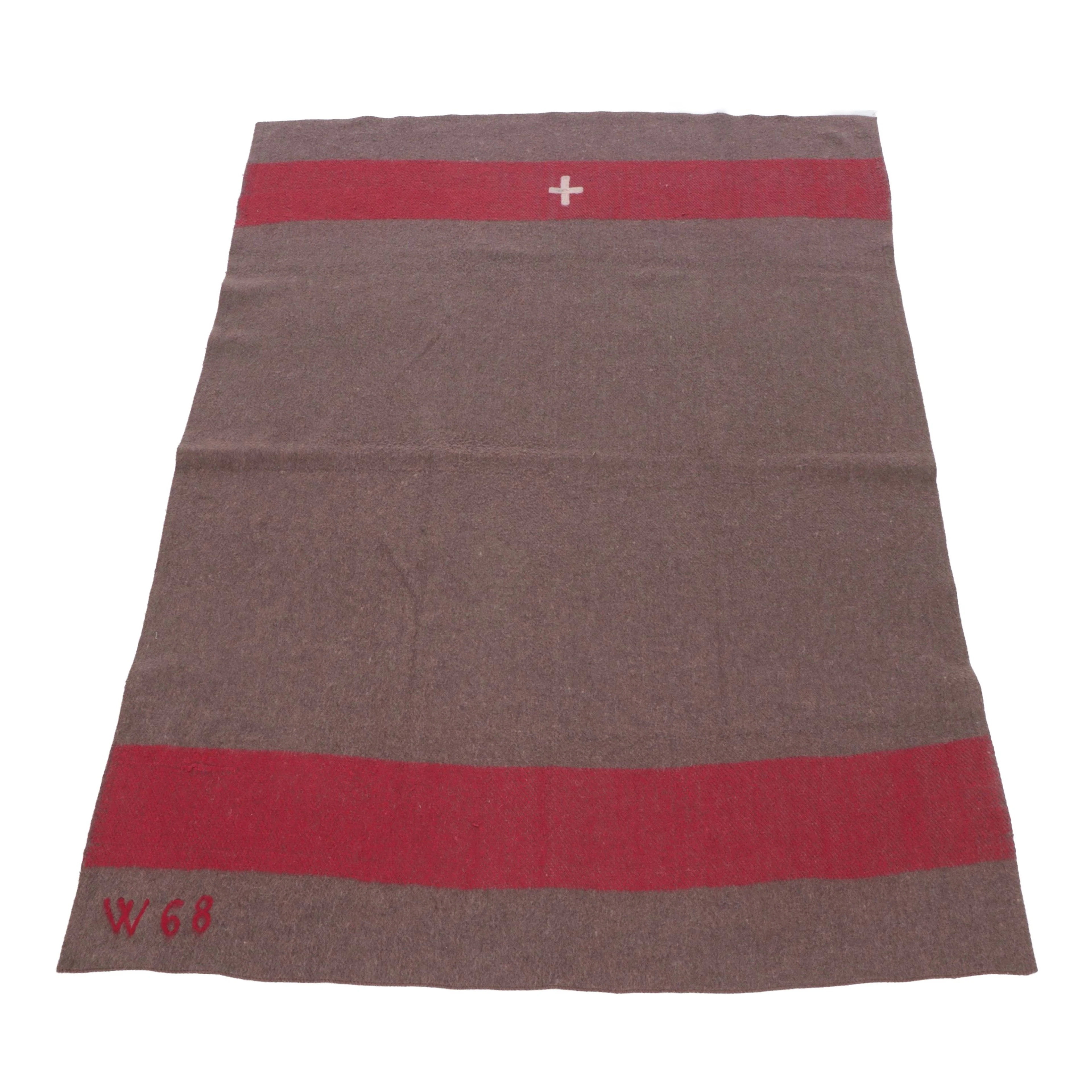 Vintage Swiss Army Replica "W 68" Wool Blanket