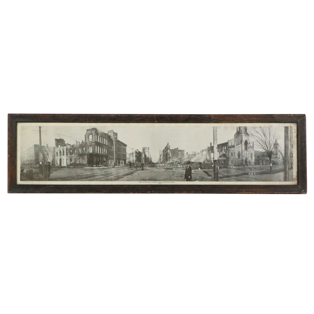 Panoramic Halftone "The Disastrous Flood of 1913, Dayton, Ohio," Circa 1913