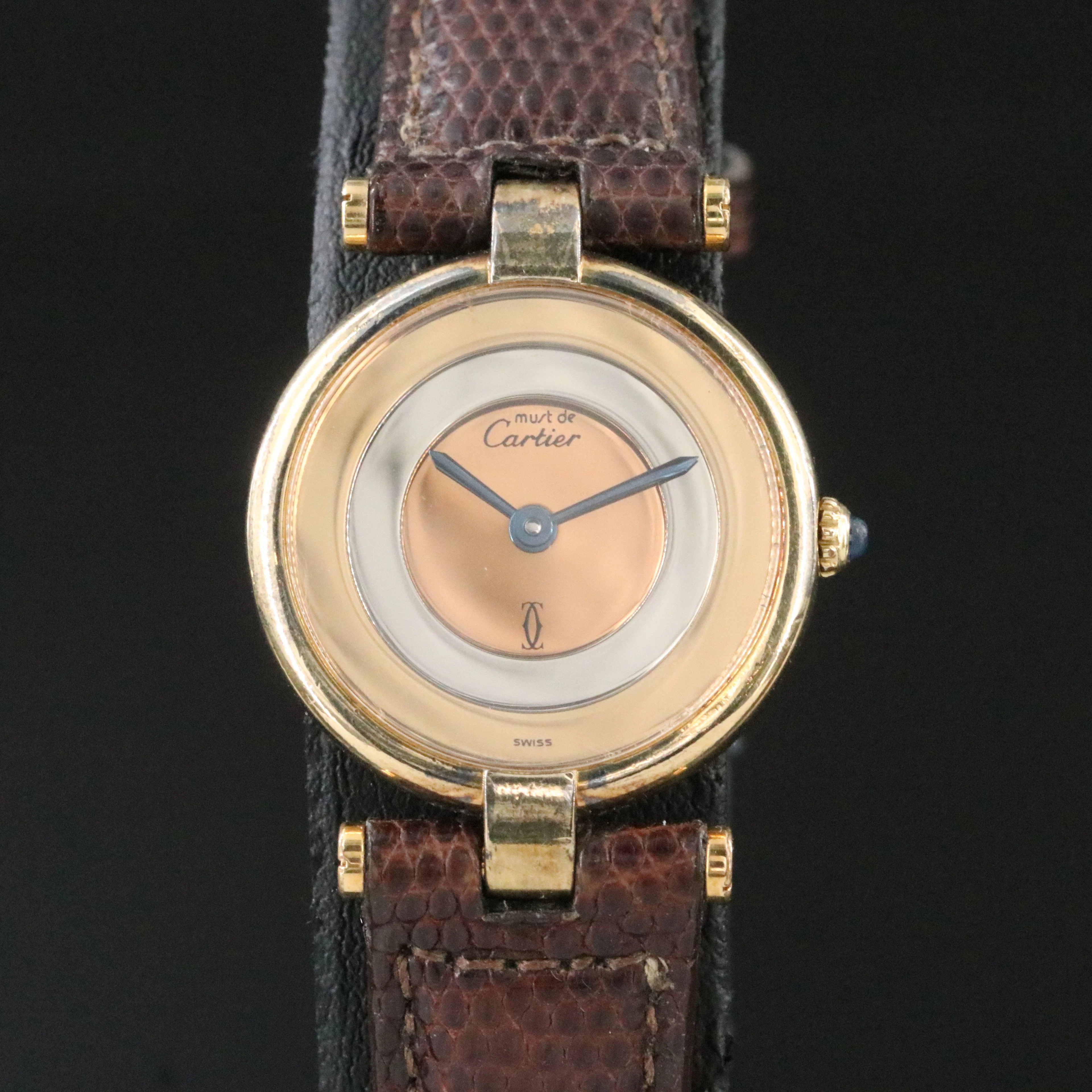 Cartier Must de Cartier Vendome Vermeil Trinity Dial Watch