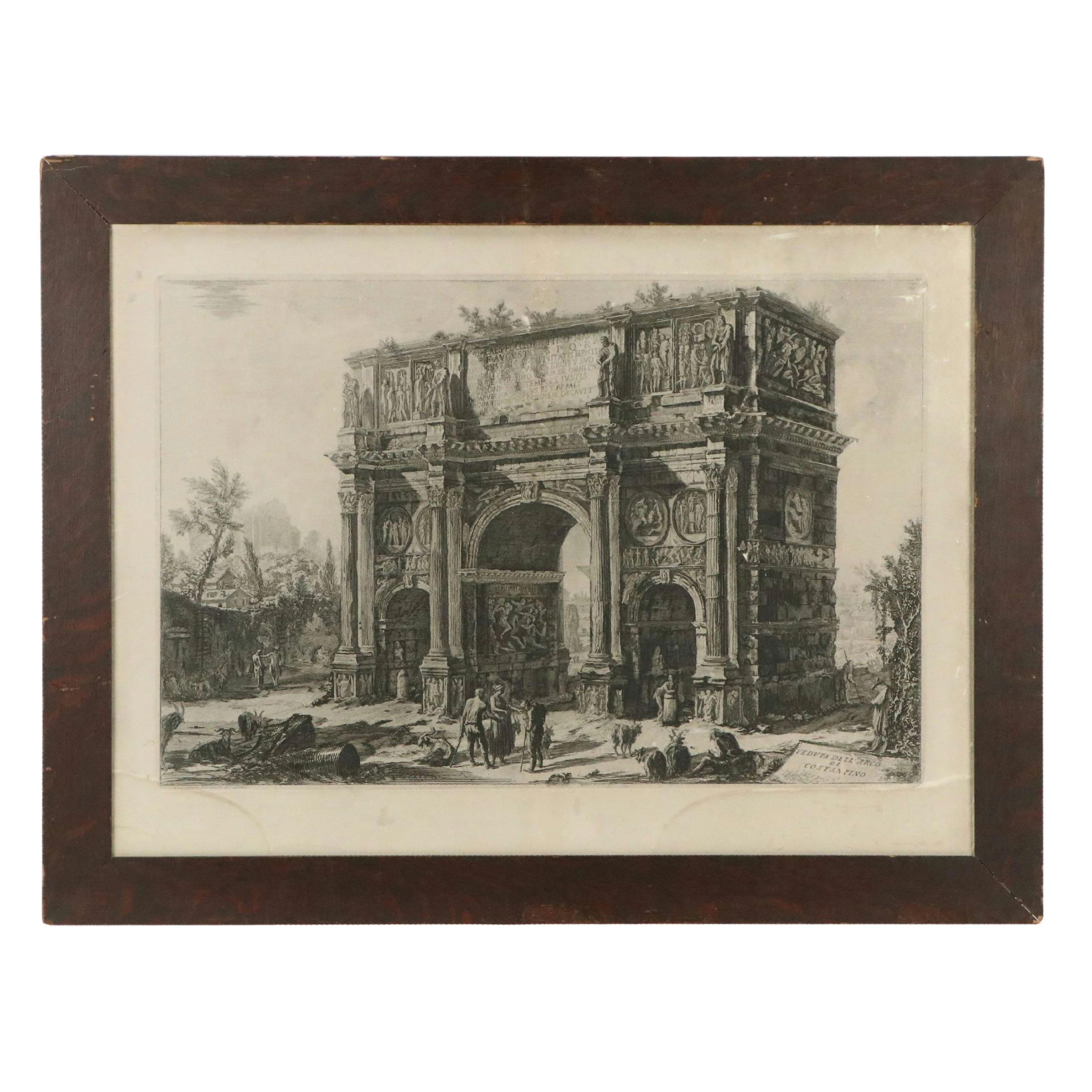 Giovanni Battista Piranesi Engraving "Veduta dell' Arco di Costantino," 1771