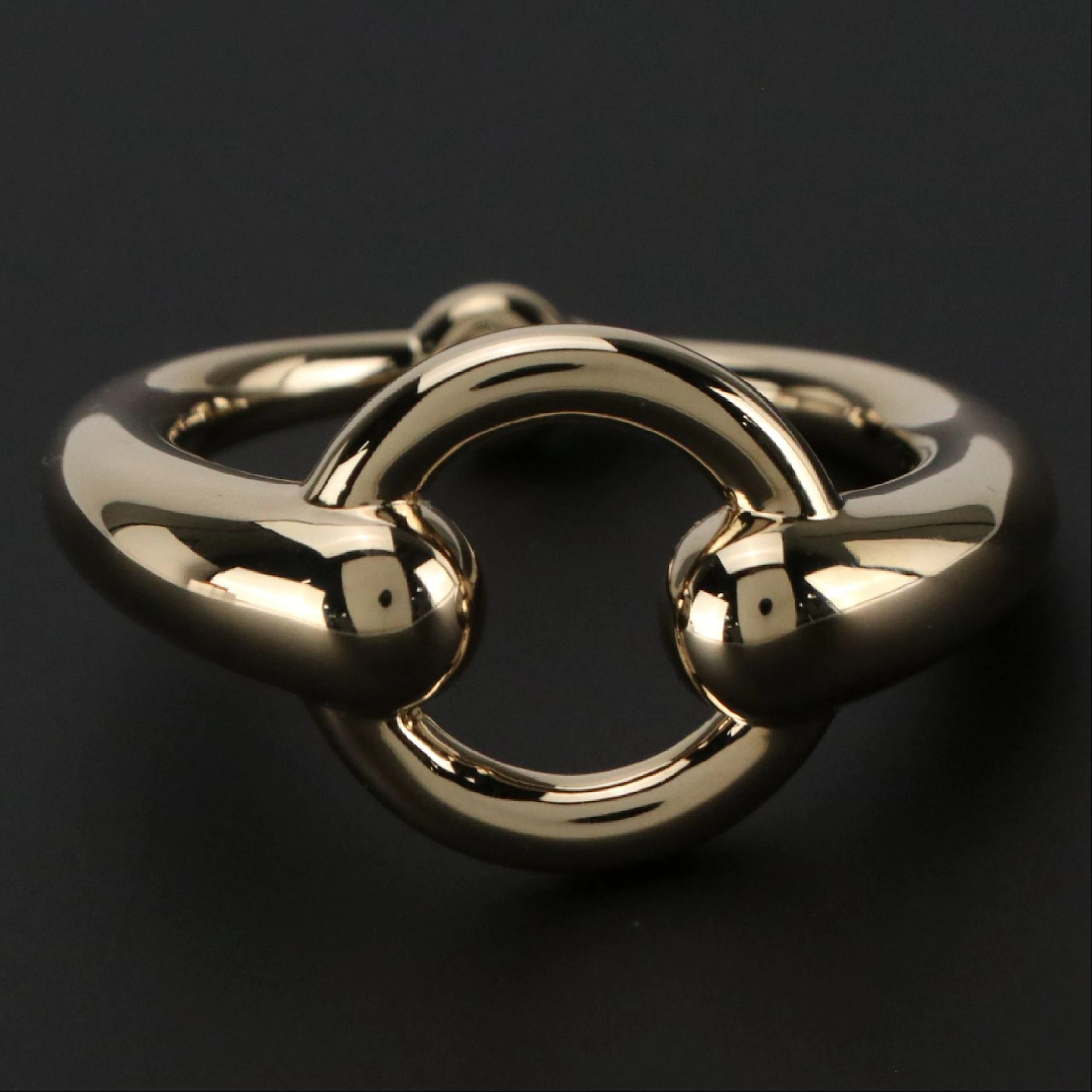 Hermès Horsebit Round Scarf Ring with Box
