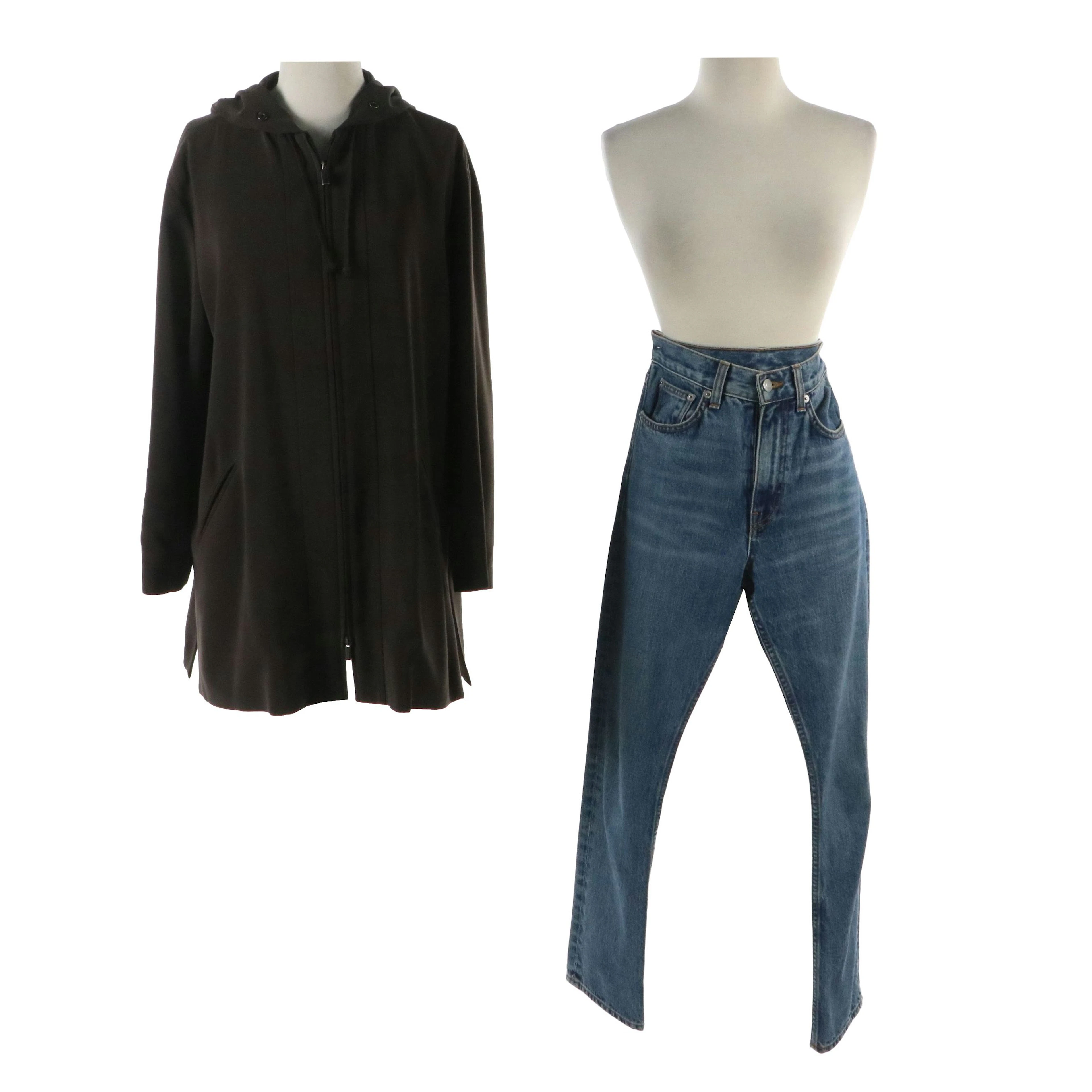 Giorgio Armani Classico Hooded Zip Jacket and Brock Collection Denim Jeans