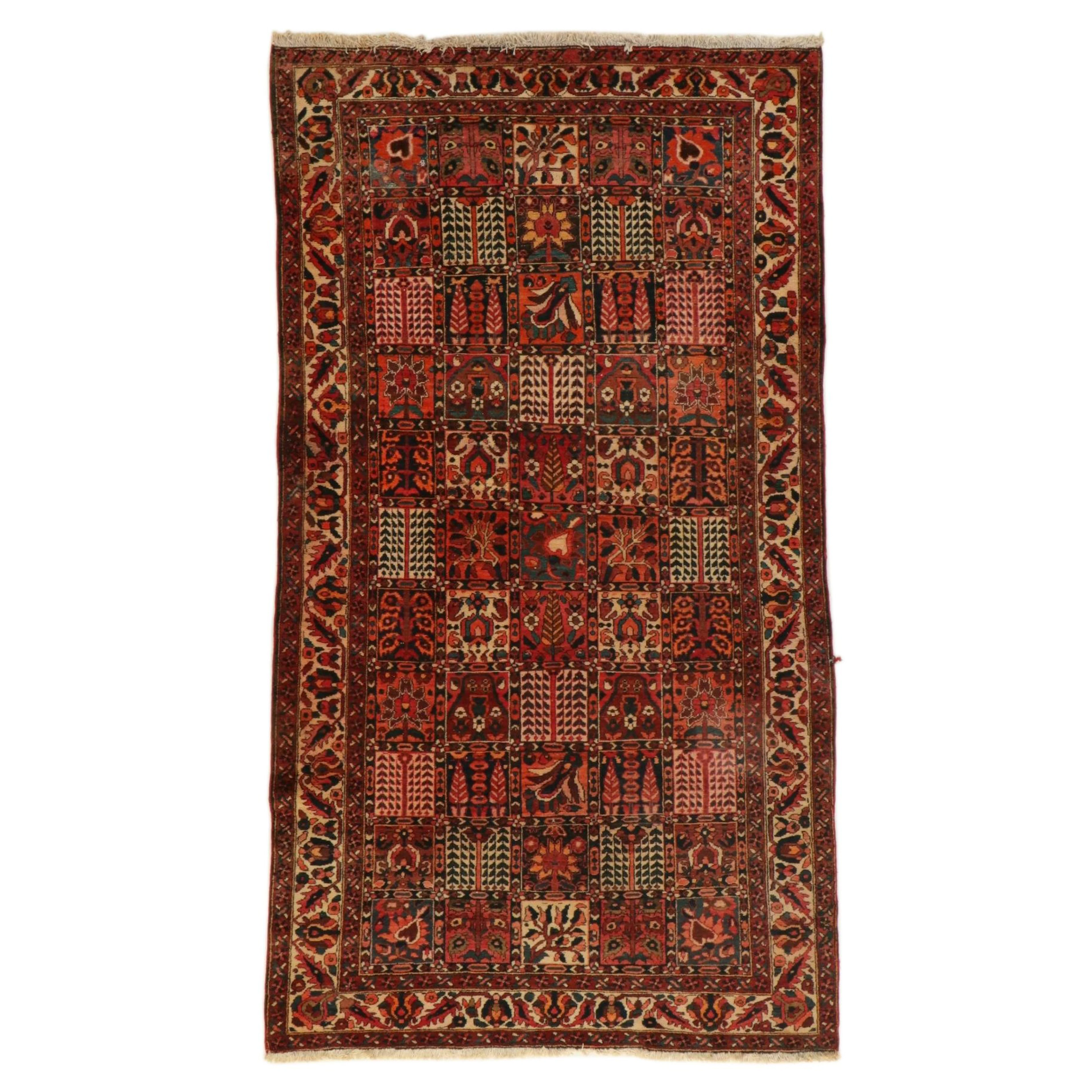 5'2 x 9'7 Hand-Knotted Persian Bakhtiari Area Rug