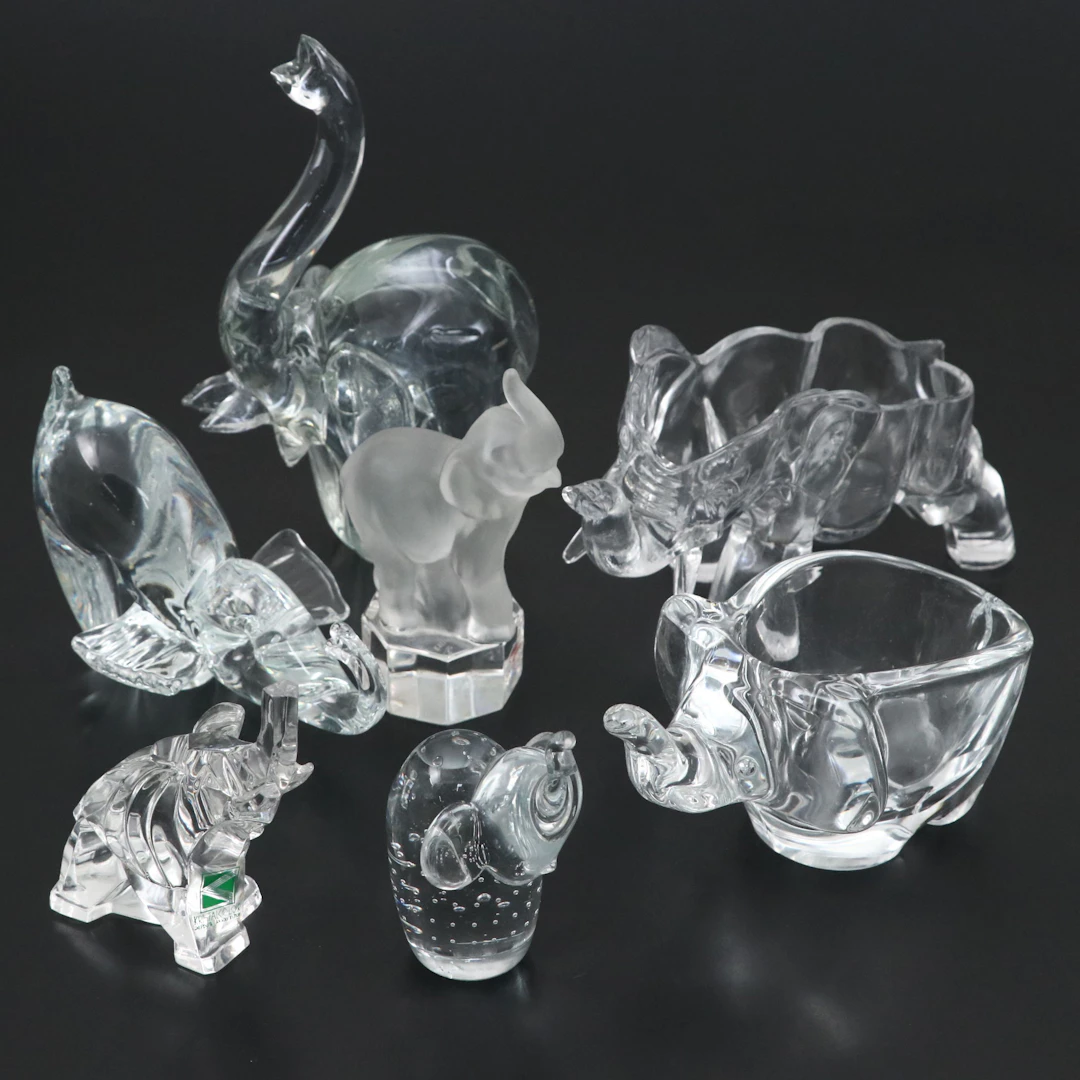 Nachtmann "Crystal Creatures" German Figurine with More Crystal and Glass Décor
