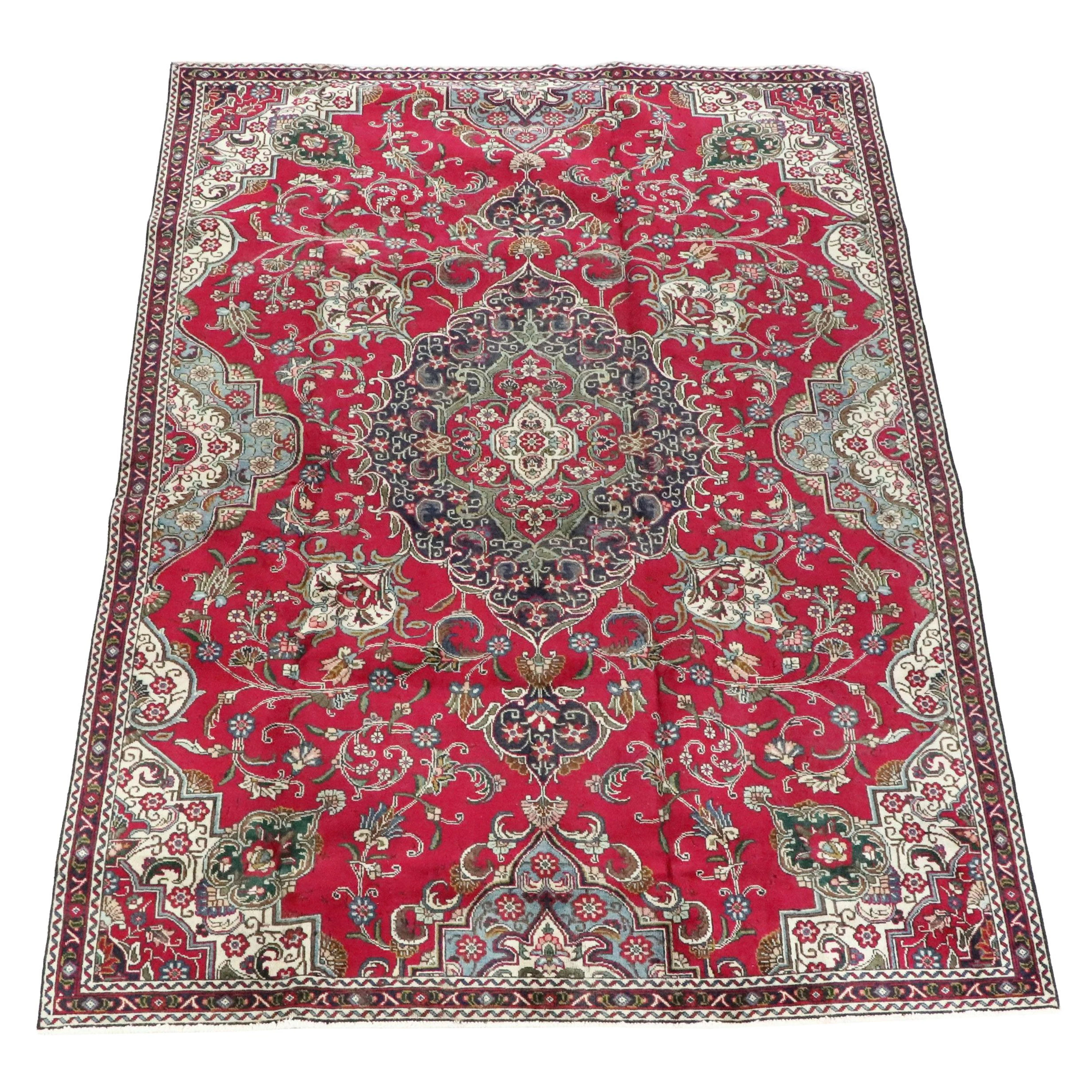 7'6 x 10'11 Hand-Knotted Persian Tabriz Area Rug