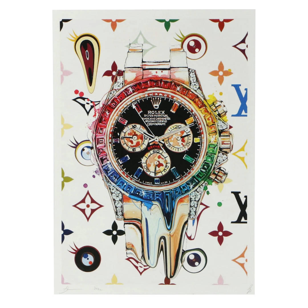 Death NYC Pop Art Graphic Print Homage to Rolex x Louis Vuitton, 2022