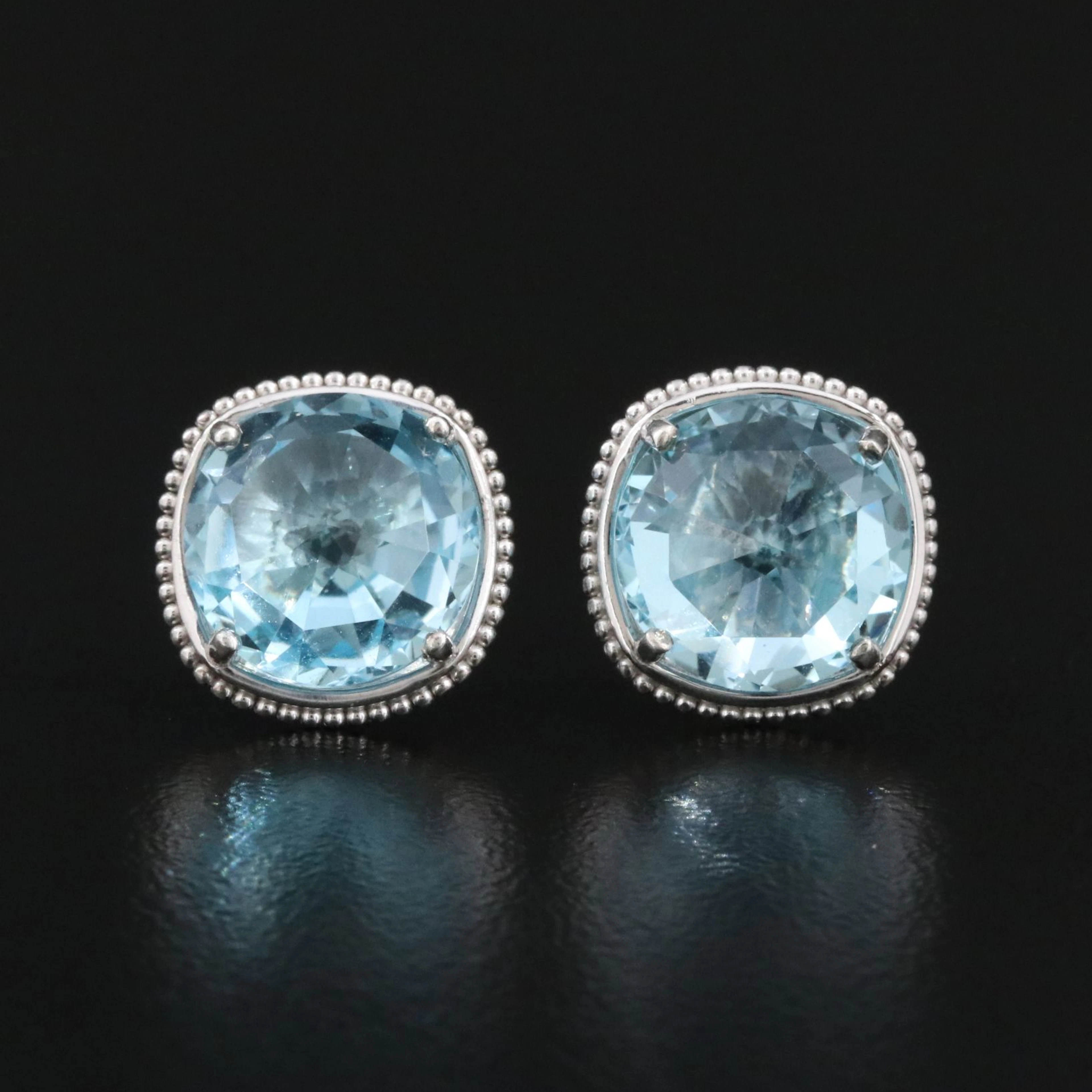 Tacori Island Rains Sterling Blue Topaz Earrings