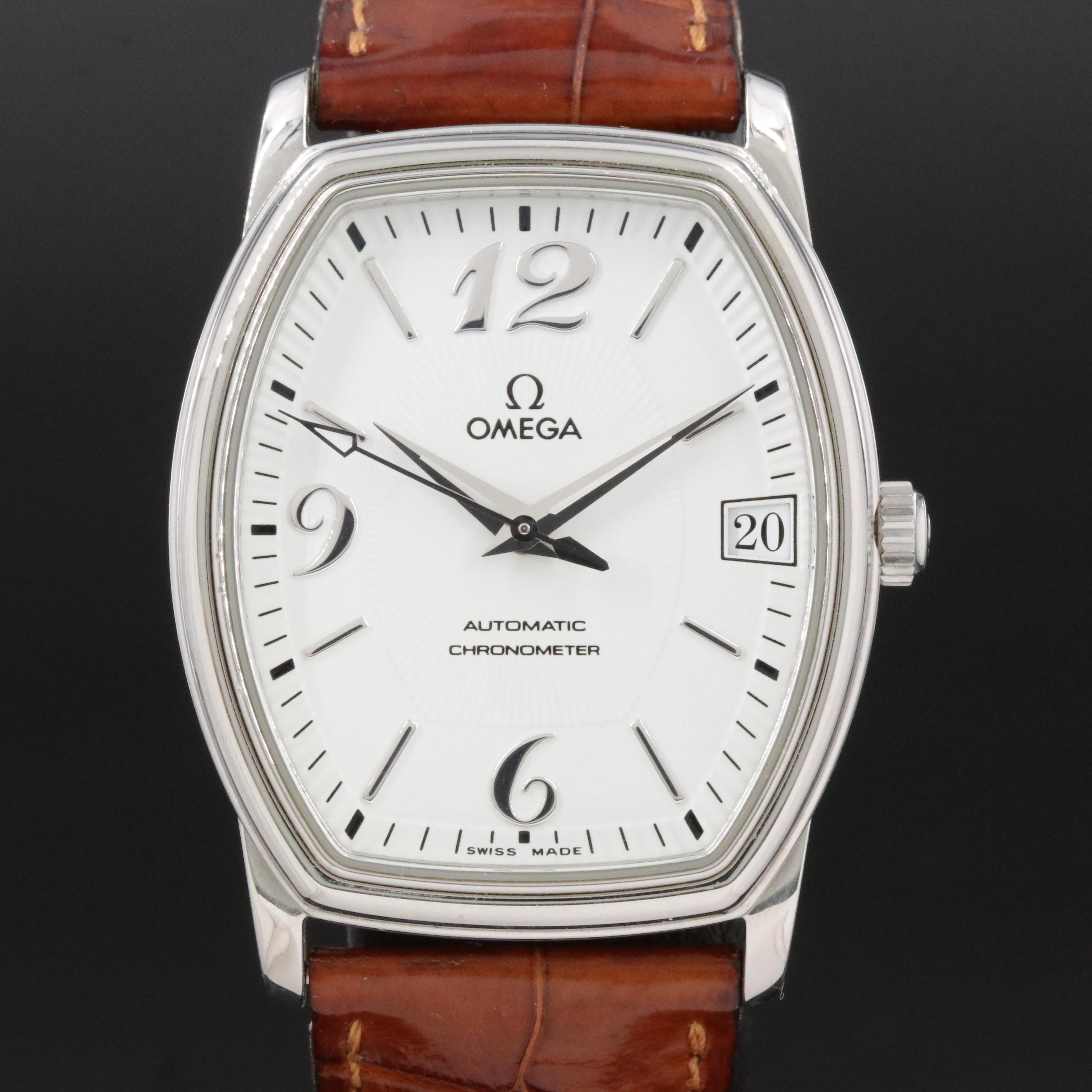 Omega DeVille Prestige Tonneau Shape Stainless Steel Automatic Watch