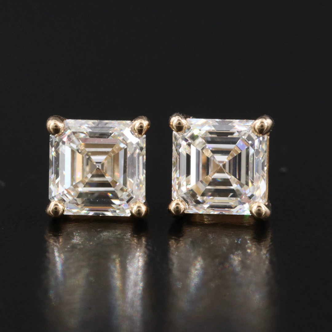 18K 2.04 CTW Internally Flawless Diamond Stud Earrings